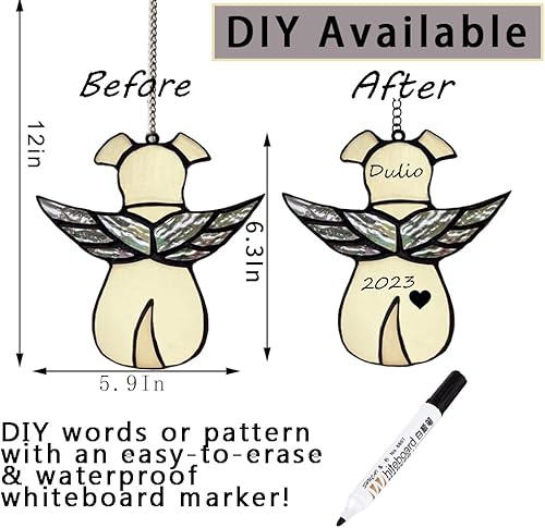 Miniatura 2 de Regalos conmemorativos para perros por pérdida de perro, colgante de ángel, mascotas, perros, condolencias, duelo, recuerdo de mascotas, adornos de