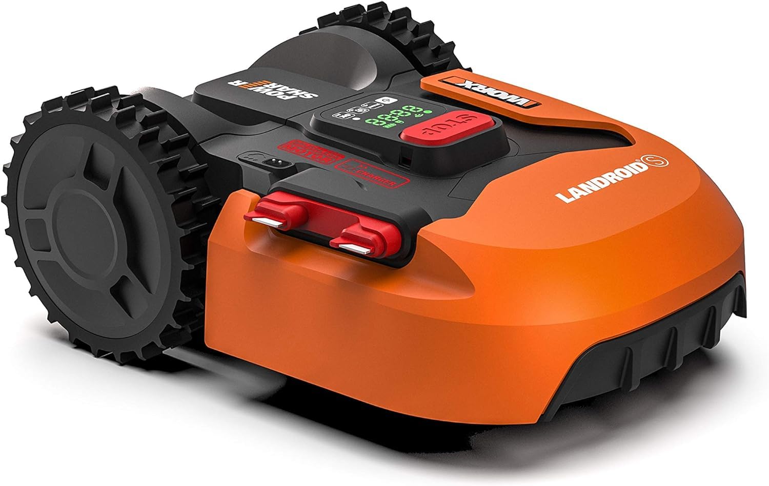 WORX WR130E Robot Rasaerba Landroid S300 a Batteria 20 V, Area di Taglio 300 Mq, Wifi, Base a Scomparsa e Carica Laterale