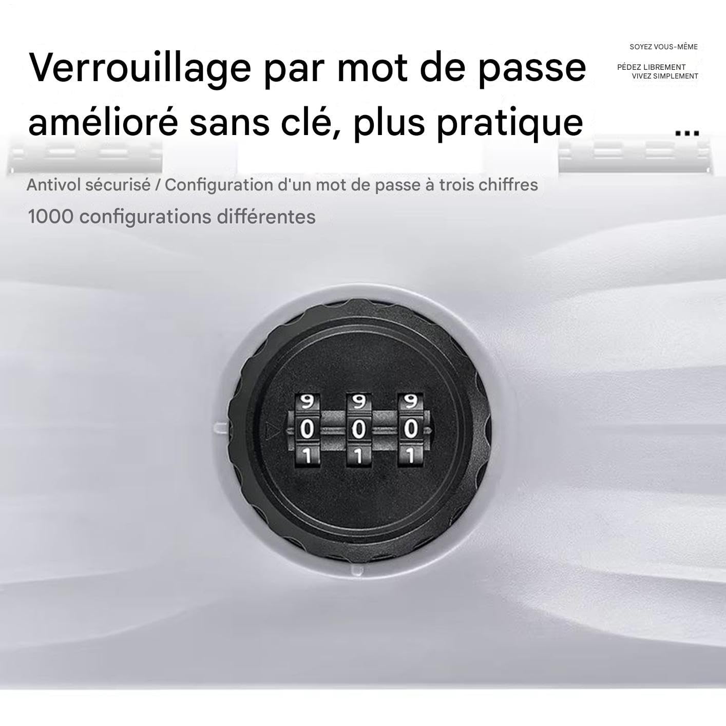 Générique Boîte À Cadenas Étui Organisateur De Code Vélo 3 Chiffres