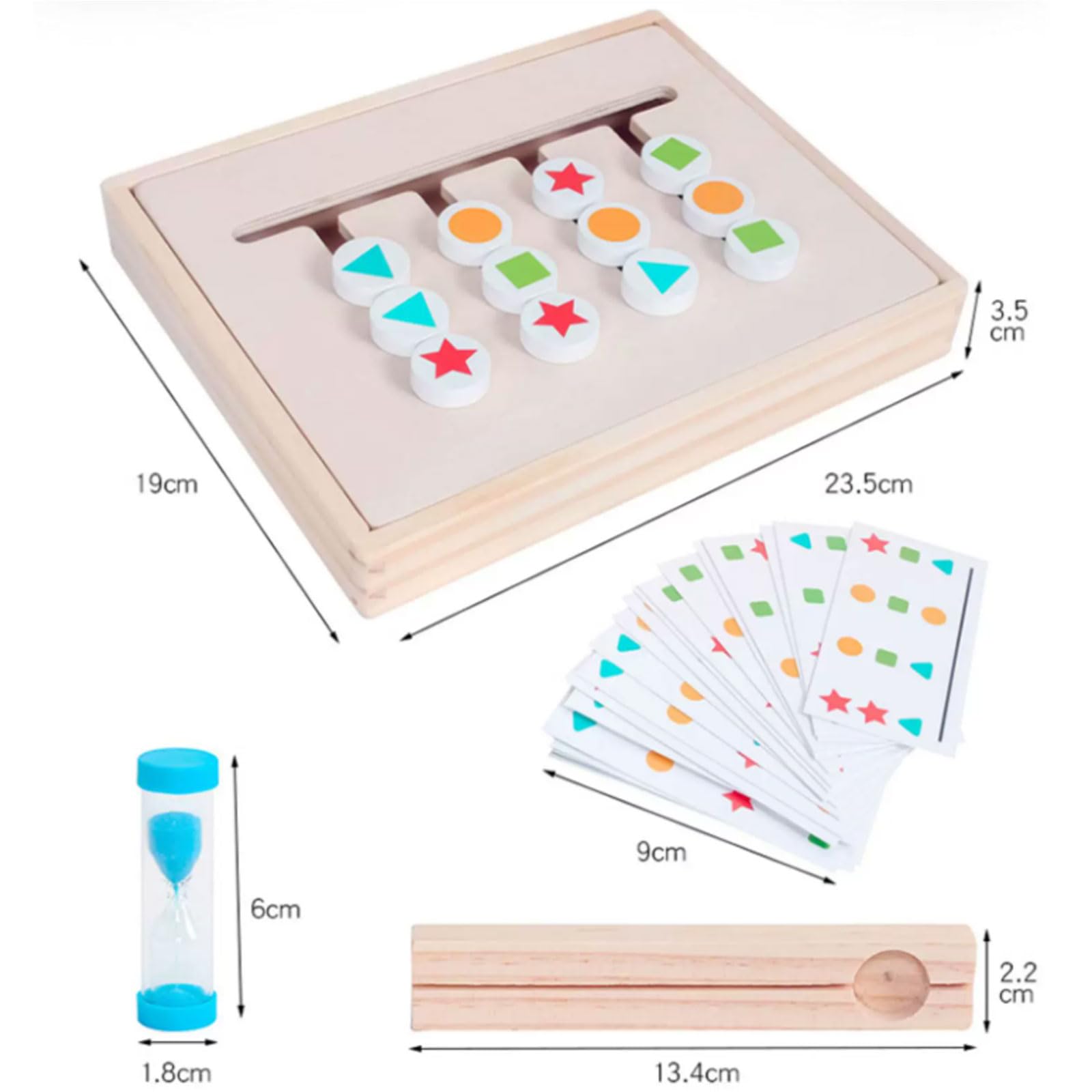 Juego Lógico de Madera Montessori de Cuatro Colores