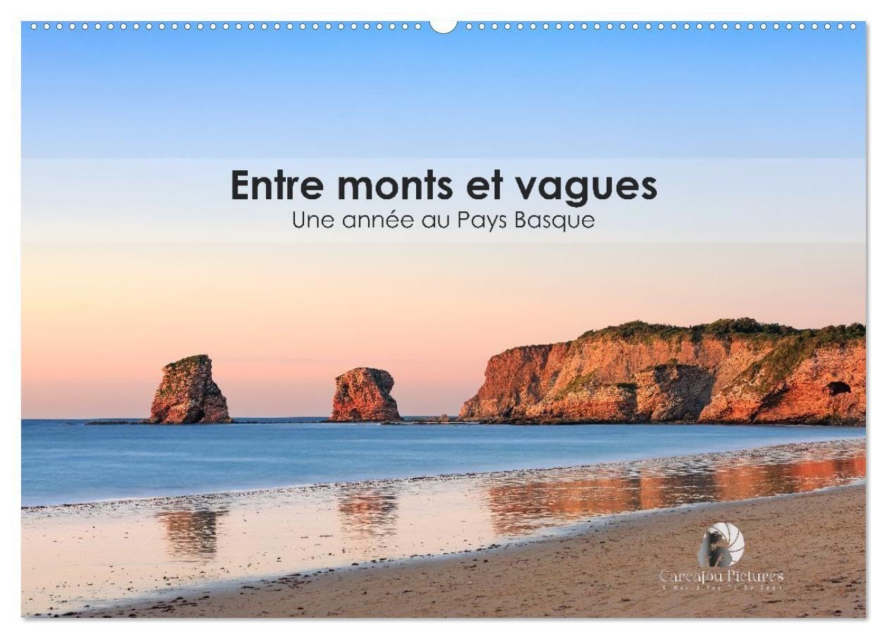 Entre monts et vagues - Une année au Pays Basque (Calendrier mural 2027 DIN A2 vertical), CALVENDO calendrier mensuel: Un calendrier dépaysant qui ... et la majesté des monts du Pays Basque.