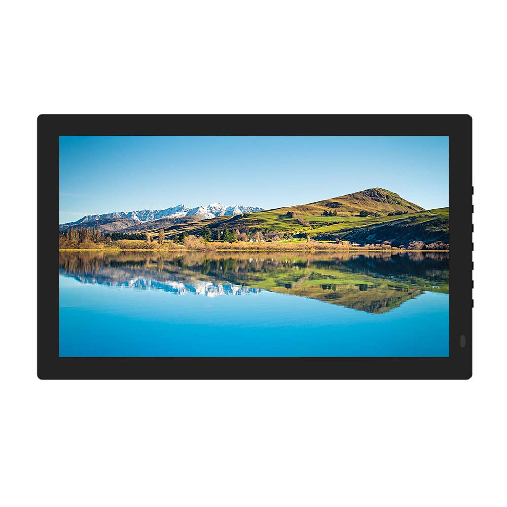 18,5-calowa cyfrowa ramka na zdjęcia, wielofunkcyjny elektroniczny album fotograficzny, urządzenie reklamowe HD, elektroniczna ramka na zdjęcia, odtwarzacz wideo, czarno-, Black