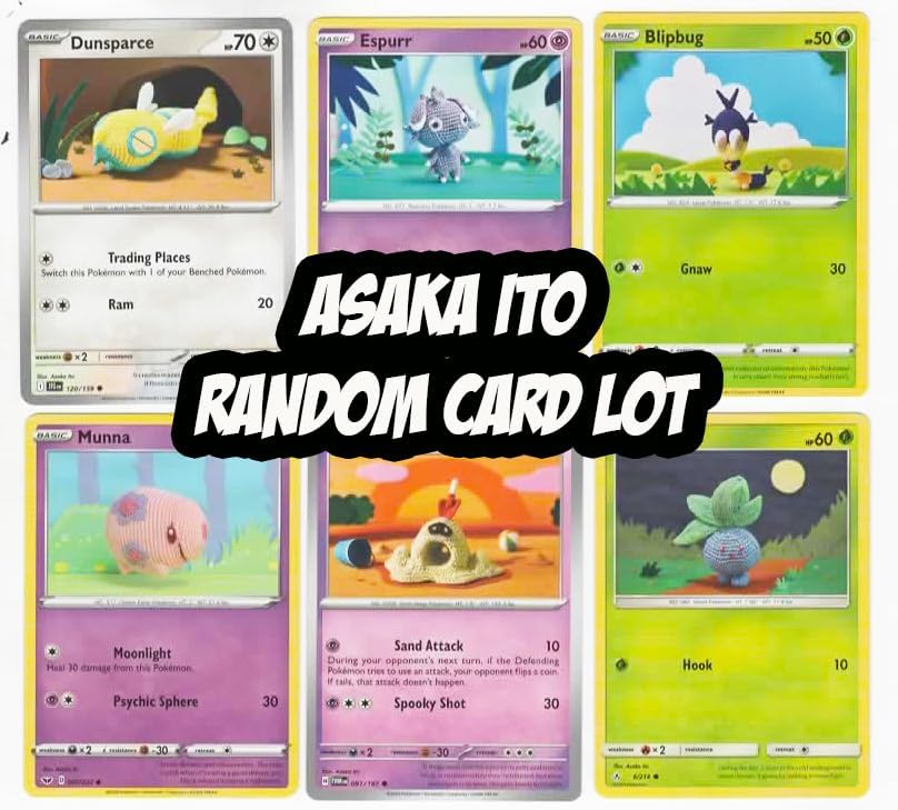 Pokemon Artist Random Card Lot x6 - Asako Ito - Crochet - No Duplicates