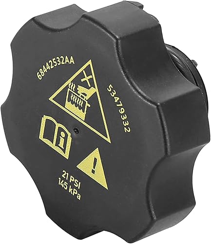 Miniatura 6 de X AUTOHAUX Tapa de recuperación de depósito de refrigerante del radiador para Chrysler para Jeep para Dodge para Ram 2013-2021 reemplaza 68442532AA