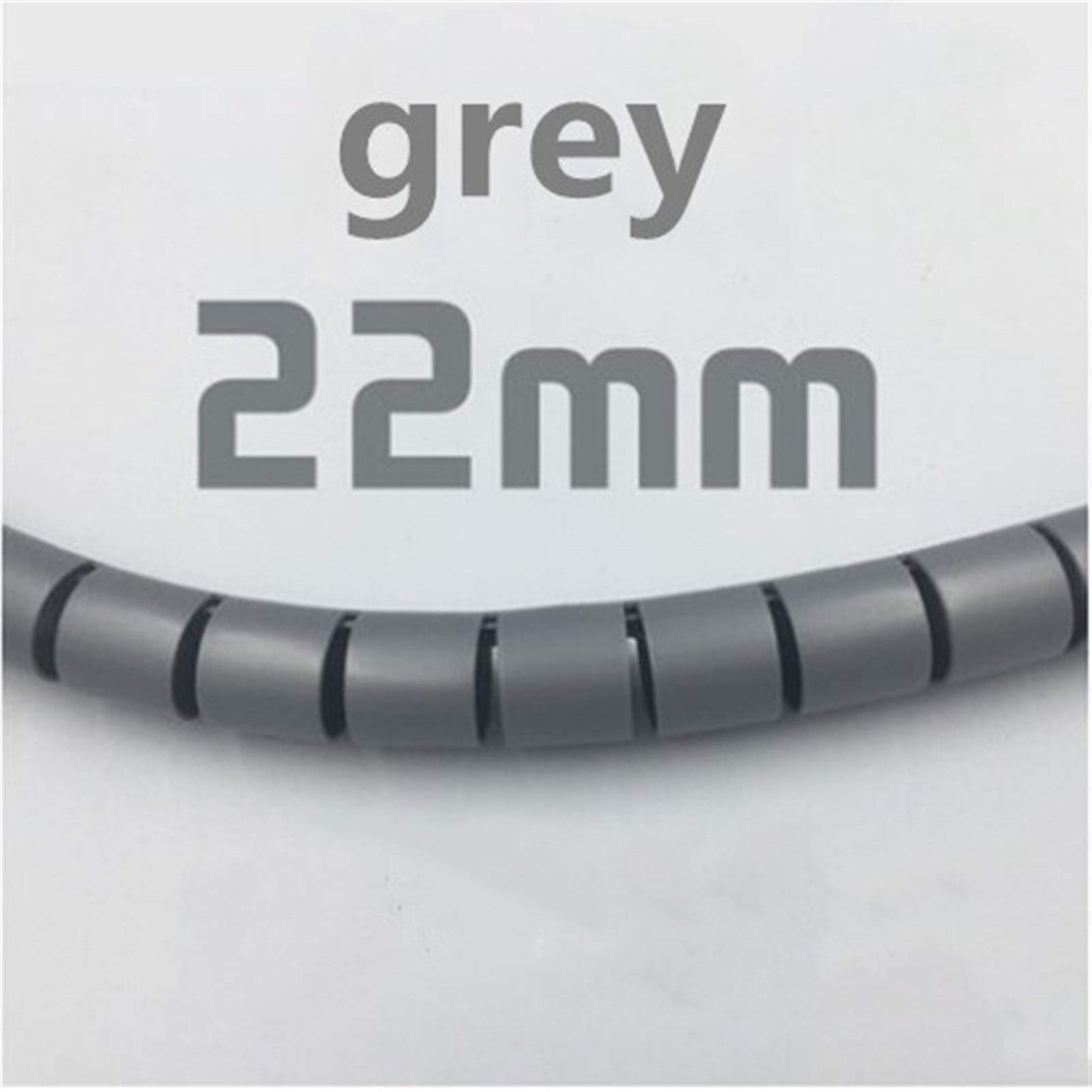 Protezione del Cavo 5 Metri 16FT Protezione for la Gestione dei Cavi Avvolgicavo Cavo Tidy Organizer Tube Hider Flessibile espandibile Home Office Correttore for Cavi(22mm Grey)