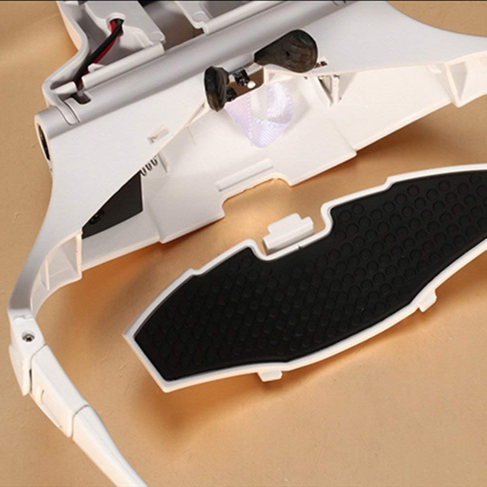 Lupen, Kopfhand-Lupenbrille, 4 Paar, HD-Linse, 1 x, 1,5 x, 2 x, 2,5 x, 3,5 x, mit LED-Lampe, Lesebeleuchtung, Lupe, das Geschenk, der Neue Fortschritt