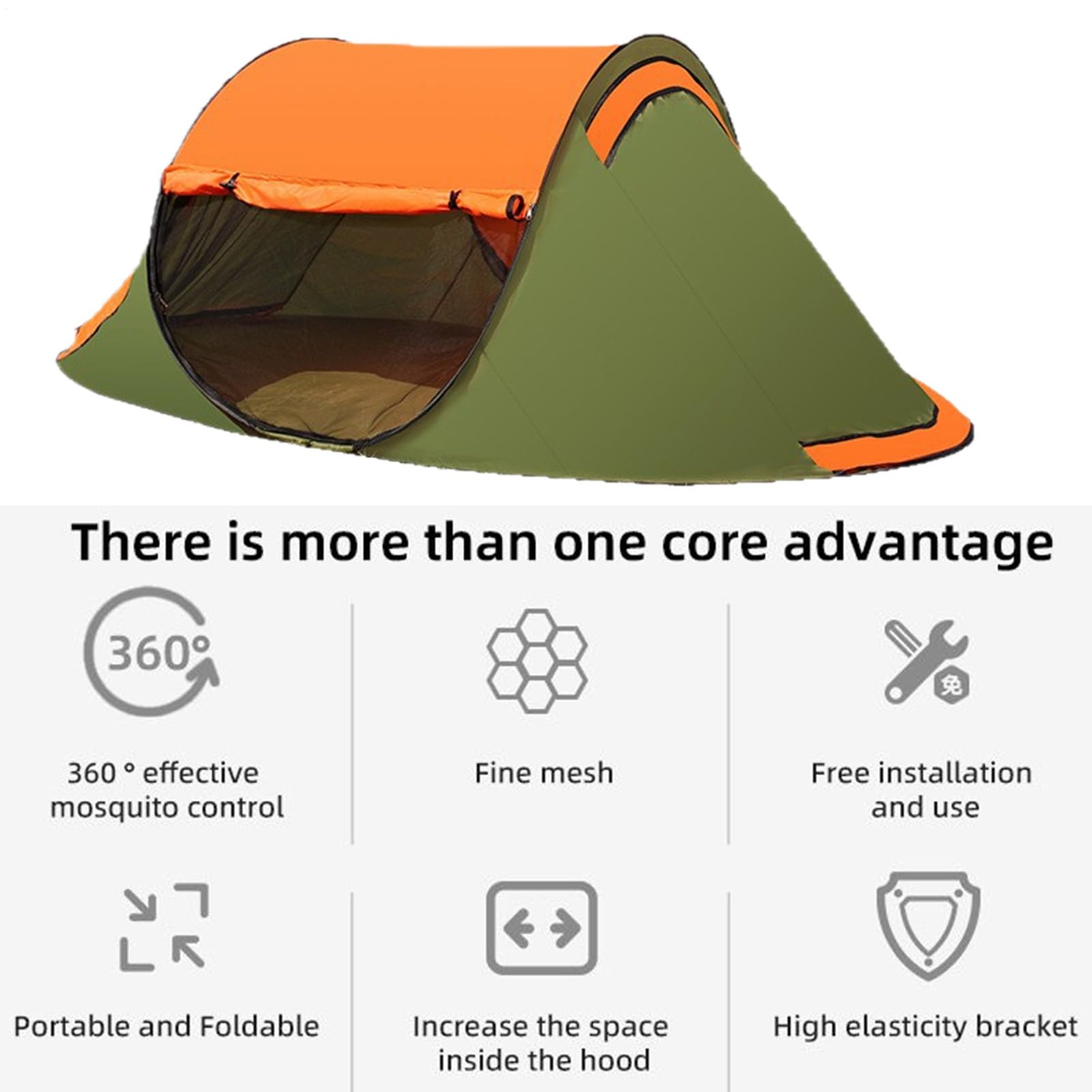 Tenda da campeggio con borsa per il trasporto traspirante anti-insetti