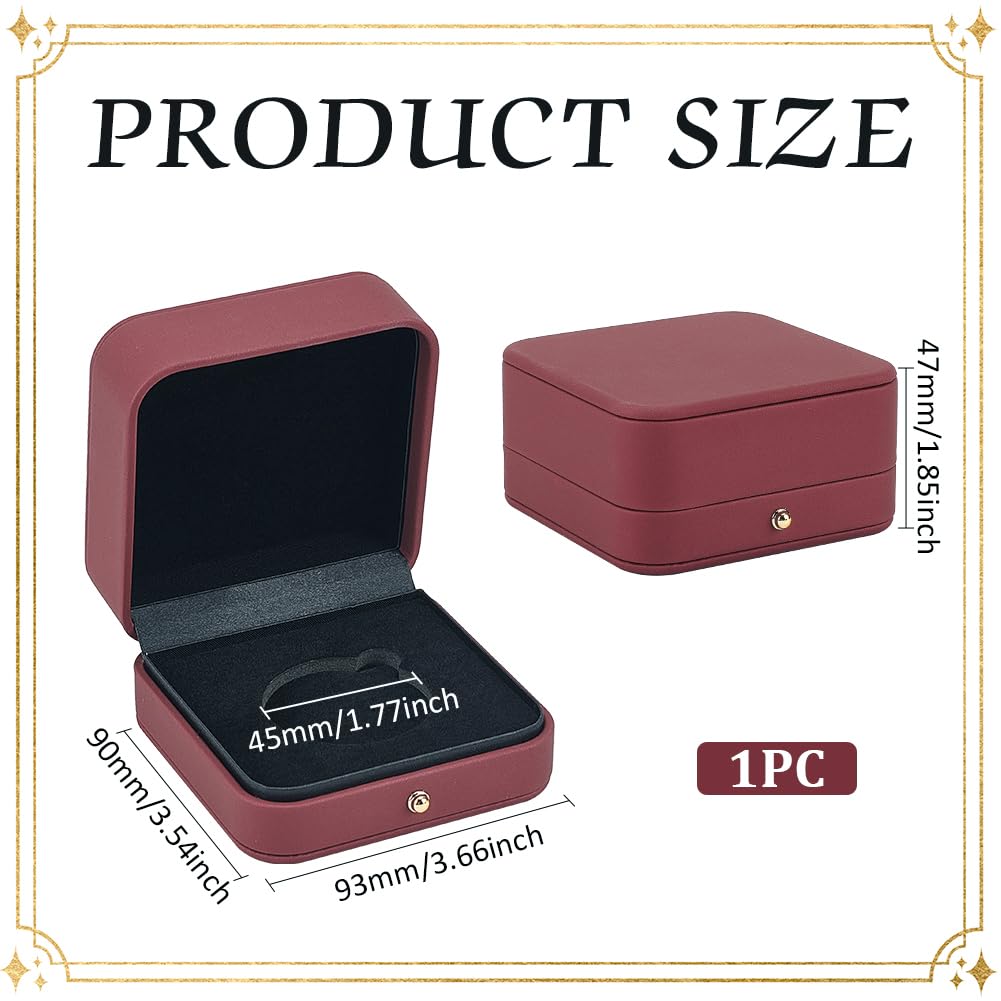 FINGERINSPIRE Boîte De Présentation Pour Pièces 40 Mm - Simili Cuir Bleu De Prusse Avec Velours Noir - 90x93x47 Mm - Coffret à Médailles