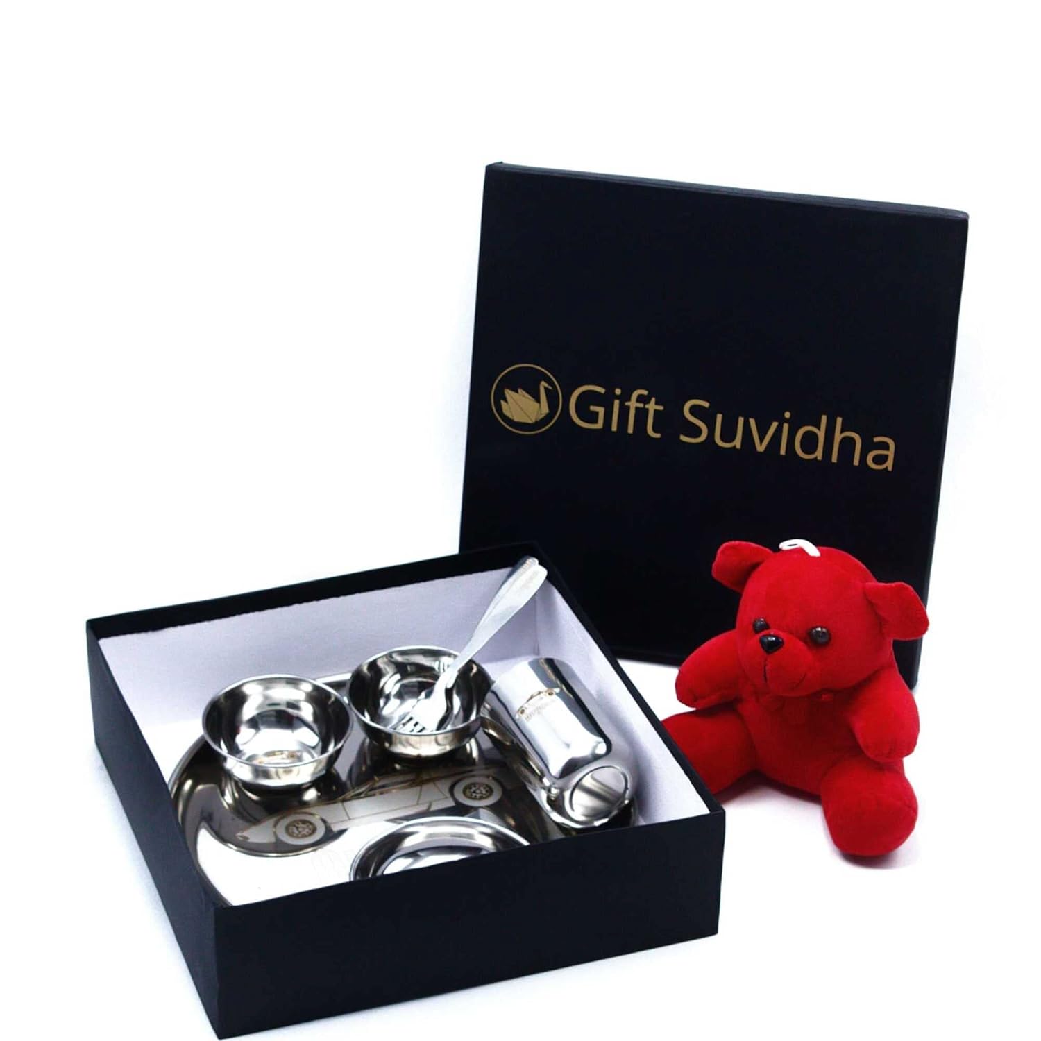 Gift Suvidha Annaprashan Combo Gift Hamper (Medium Cute Red Teddy