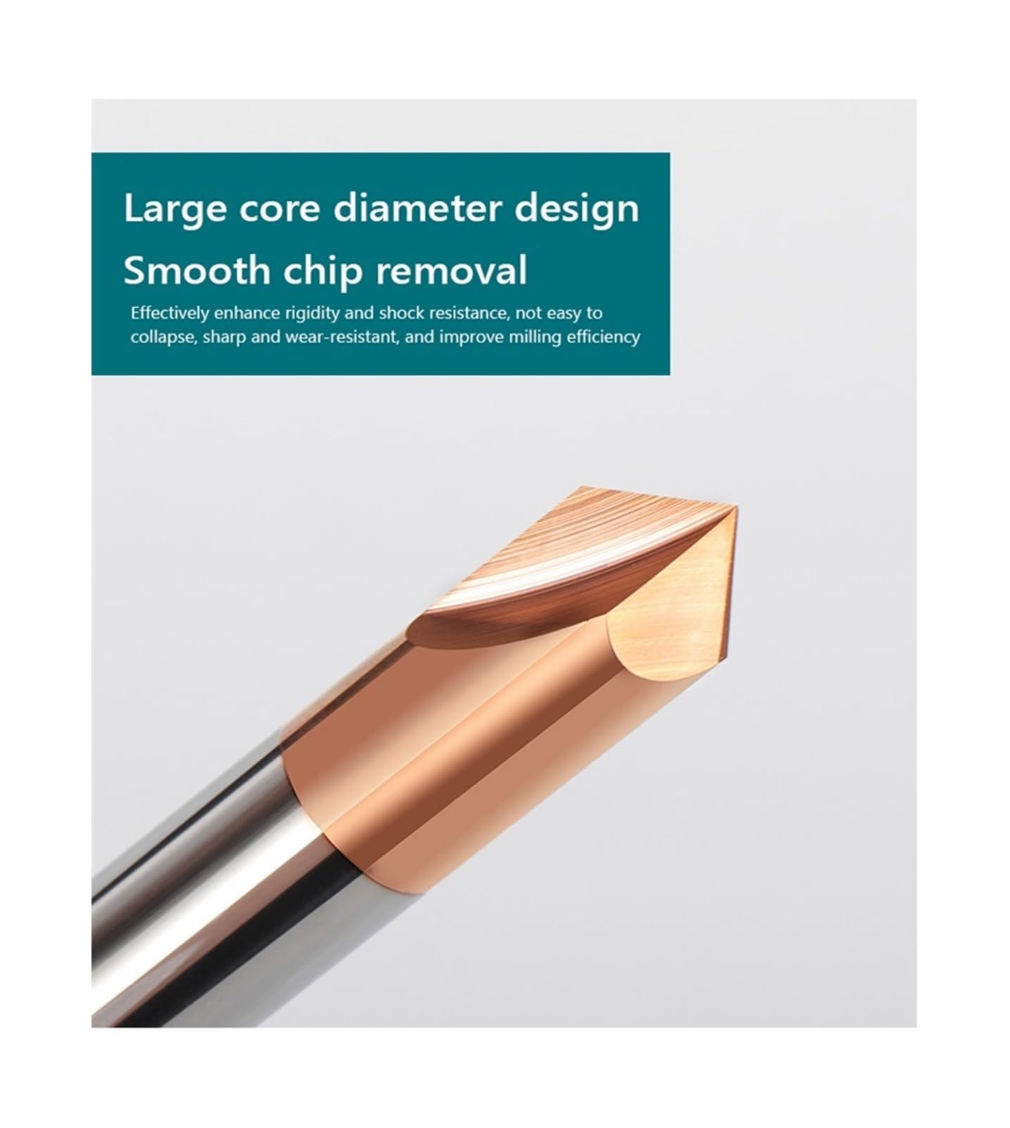 Fresa A Smusso In Carburo Di Tungsteno - 60/90/120 Gradi, Per CNC, Alluminio E Rame, 6.0x90°x50Lx3F - Foto 7