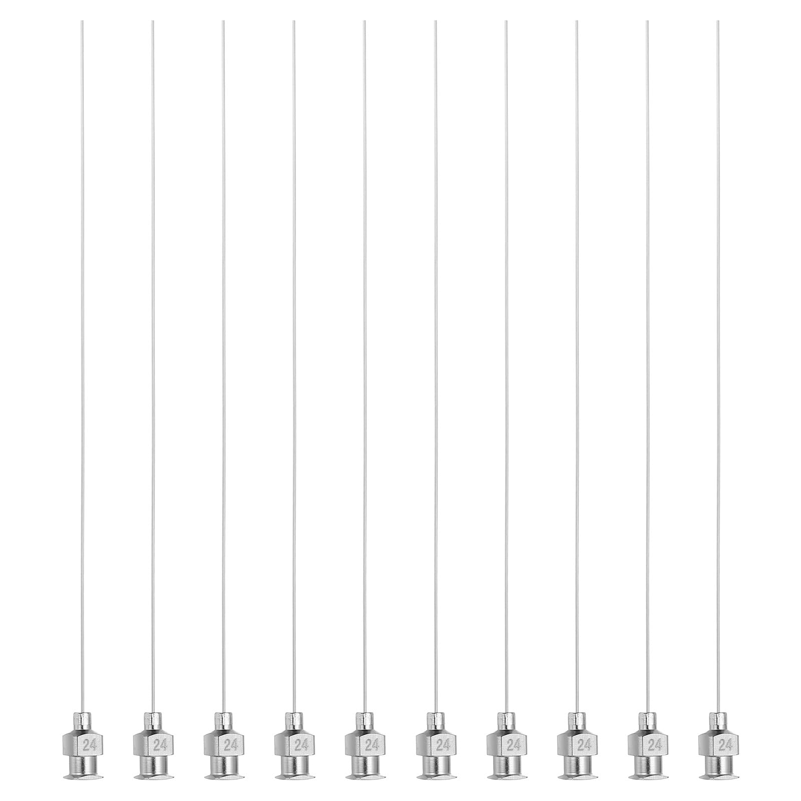 Aiguille de distribution en acier inoxydable PATIKIL 24G longue de 5 pouces