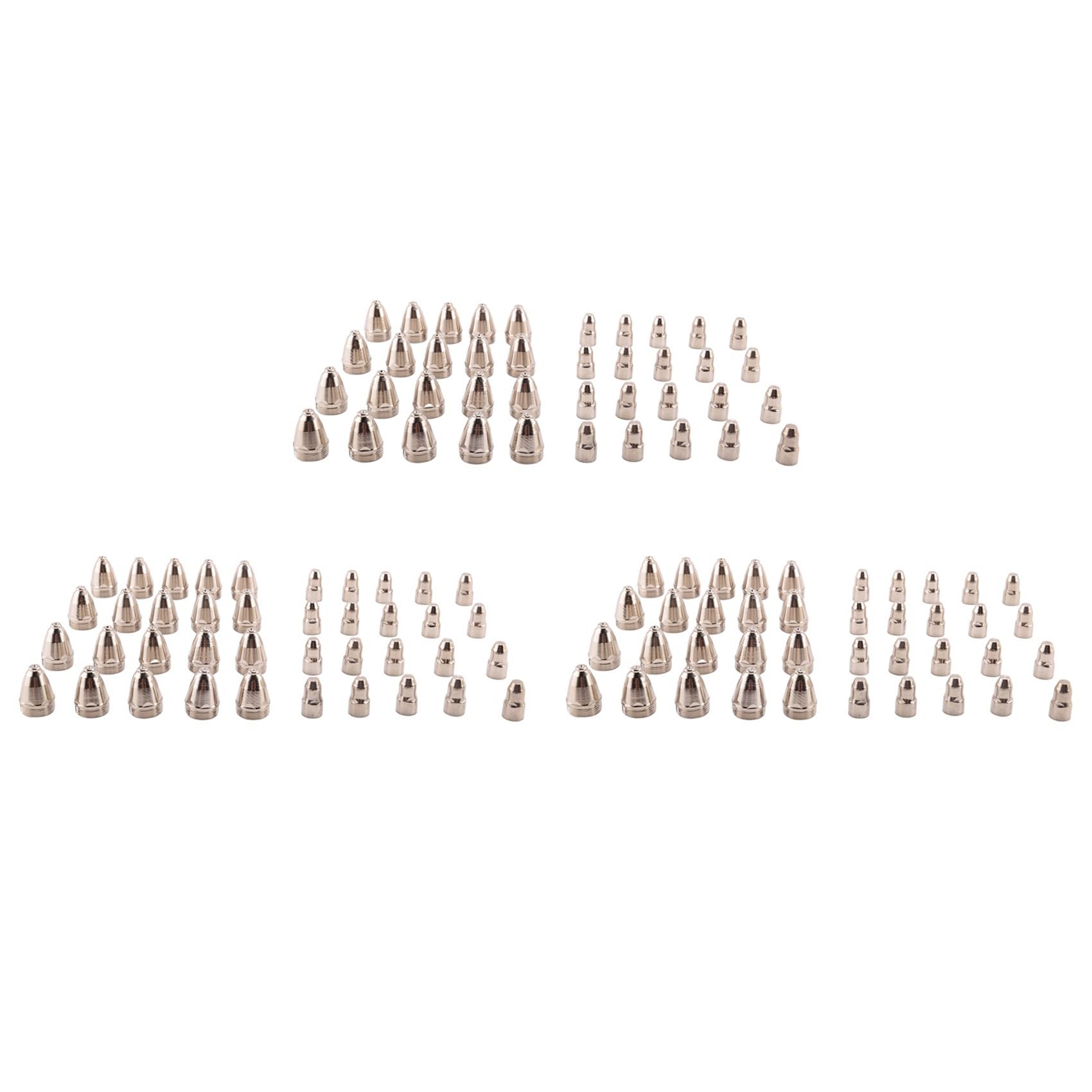 Jnchdghwa Silver 120Pcs P80 Nozzle/Tip Electrode Consumables Plasma Cutting Torch Spare Parts Accessories 1.1Mm
