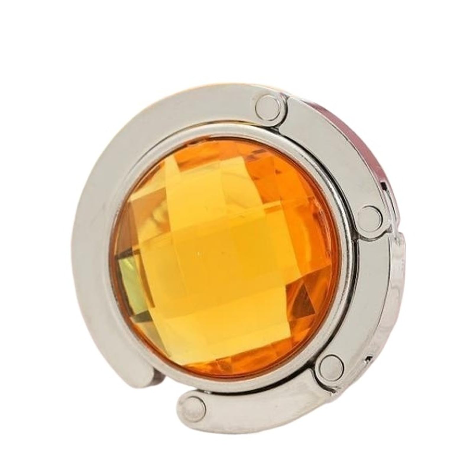 GHHZML Handbag Hooks for Tables Handbag Foldable Bag Hook Purse Table Hanger Holder Alloy Crystal Rhinestone(Orange)