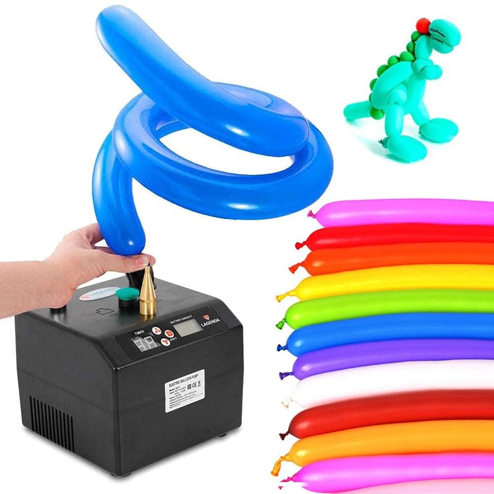 WHIPIN Bomba infladora de Globos eléctrica, soplador de Bomba de Aire inflador de Globos portátil con Pantalla Digital, función de Pantalla Digital, máquina infladora de Globos de Modelado automático