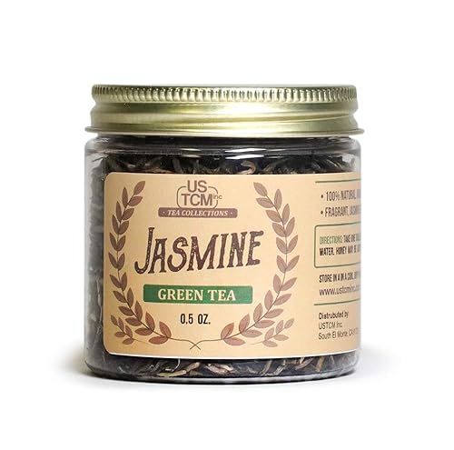 Miniatura 1 de USTCM Té verde de jazmín Fragante Hojas de té de jazmín 100% natural (0.5oz)