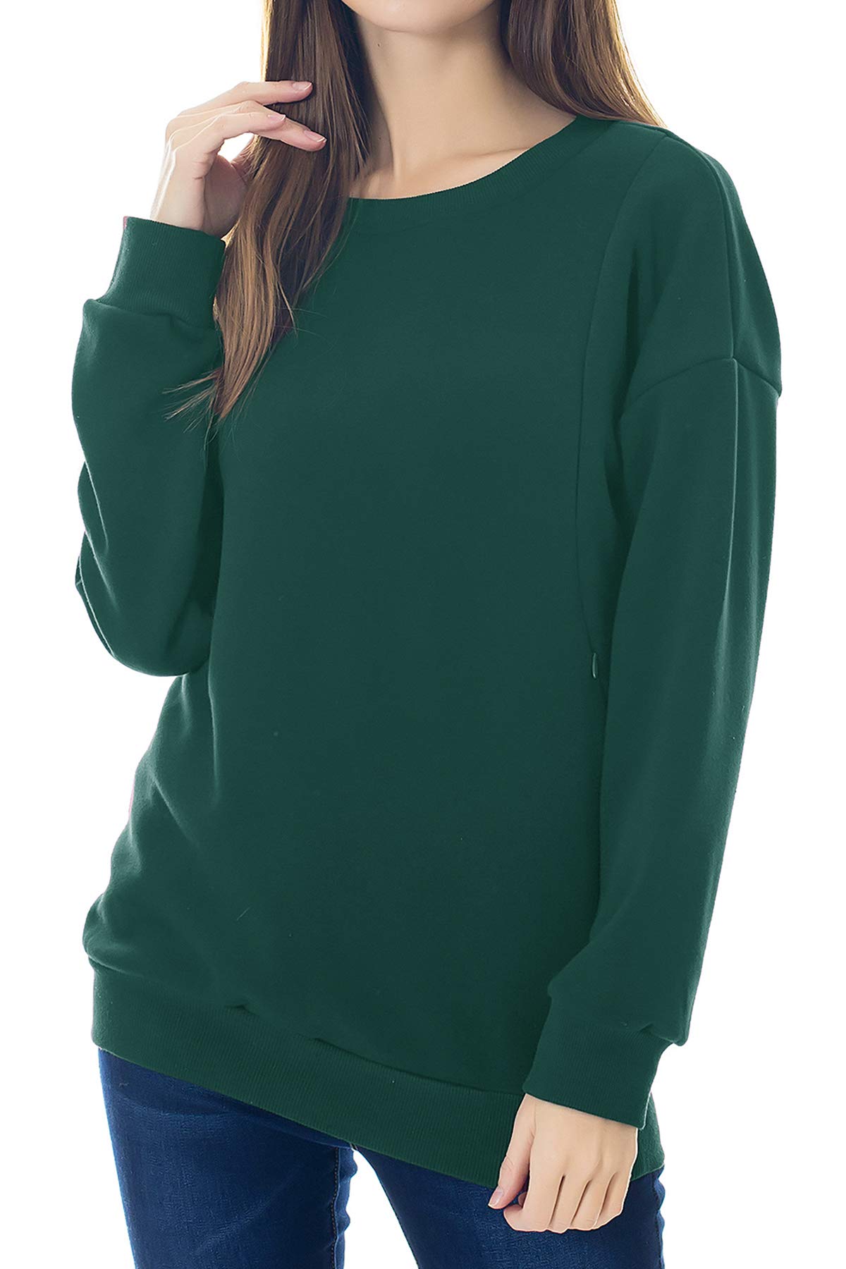 Smallshow Stillen Sweatshirt Langarm T-Shirt Pullover