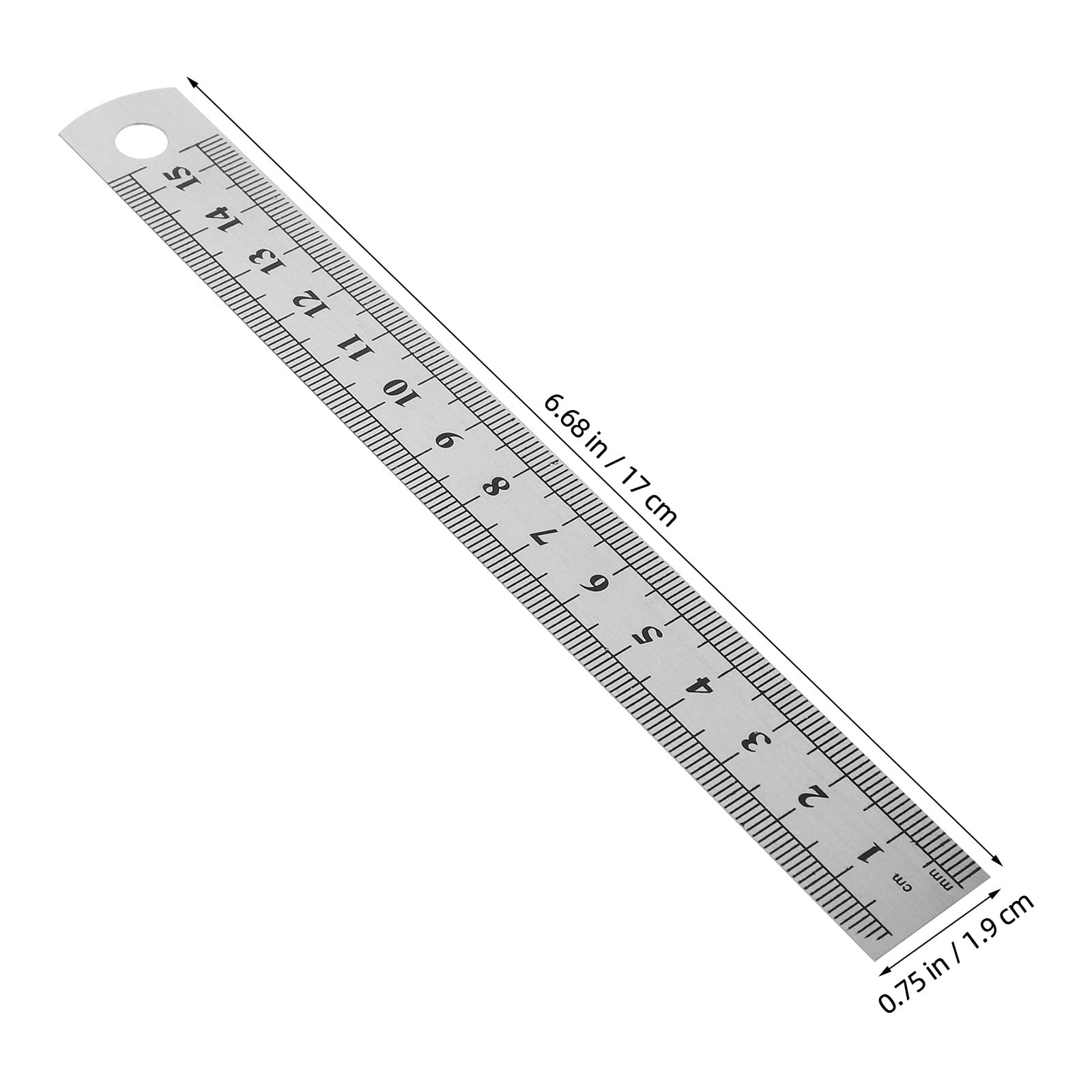 ABOOFAN 30 pezzi Righello in Acciaio Inox Multifunzione Tascabile Doppia Graduazione Strumento Preciso per Disegno Falegnameria e Cucito