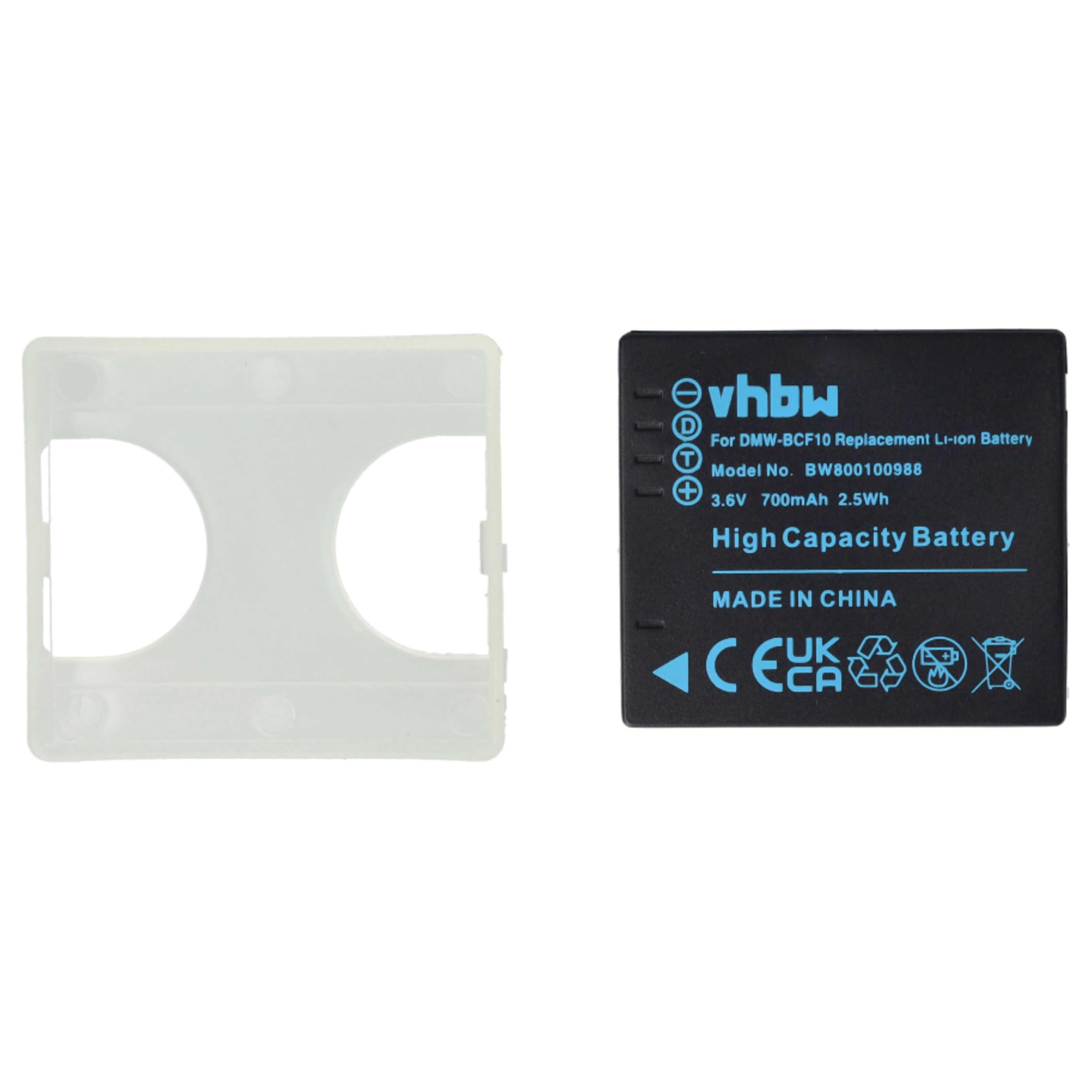 vhbw 1x batteria compatibile con Panasonic Lumix DMC-FX01, DMC-FX07, DMC-FX10, DMC-FX100 fotocamera (750mAh, 3,6V, Li-Ion