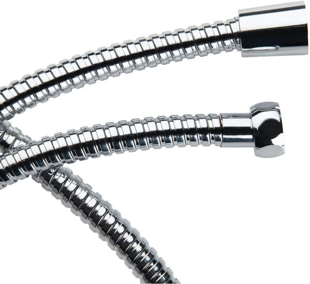 Shower Hose Stainless Steel Leak-Proof and Anti-Kink High Pressure Resistance Easy DIY Replacement Universal Fit Chrome (2 Meter) - Image 2