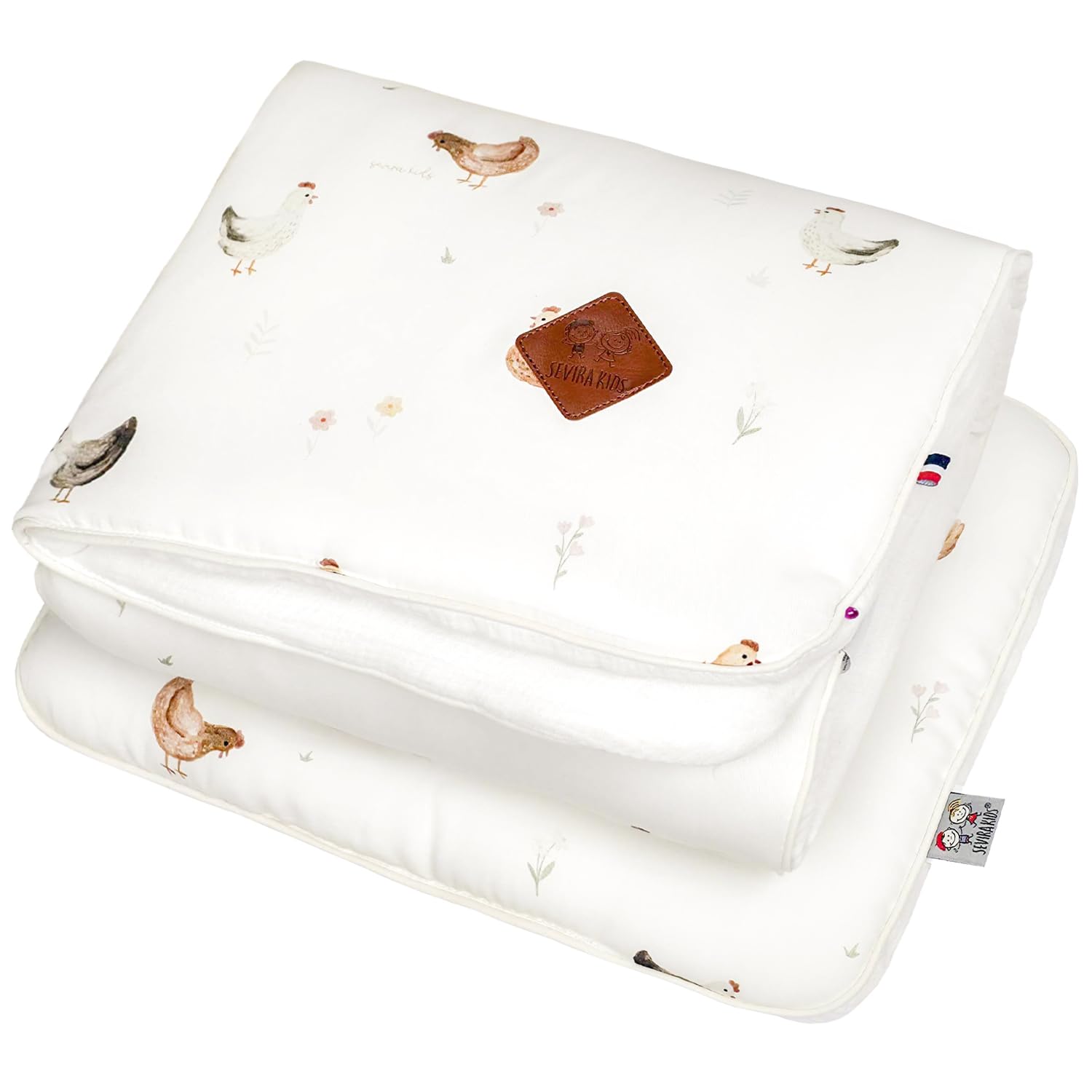 Coussin et couverture berceau anti-glissement 50x70 cm Gallina