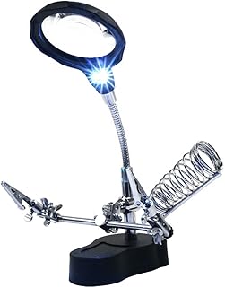 Stalwart 75-8942 Hawk Helping Hand Magnifier with 2 LEDs