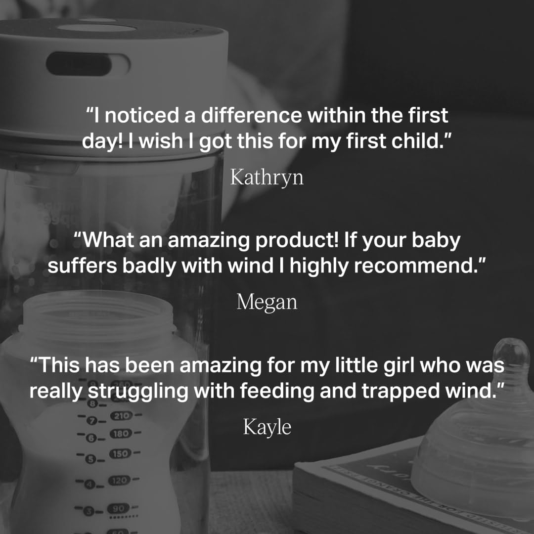 Tommee Tippee Colicsoothe, całkowicie naturalny, nieinwazyjny sposób na usuwanie powietrza z mleka dla niemowląt