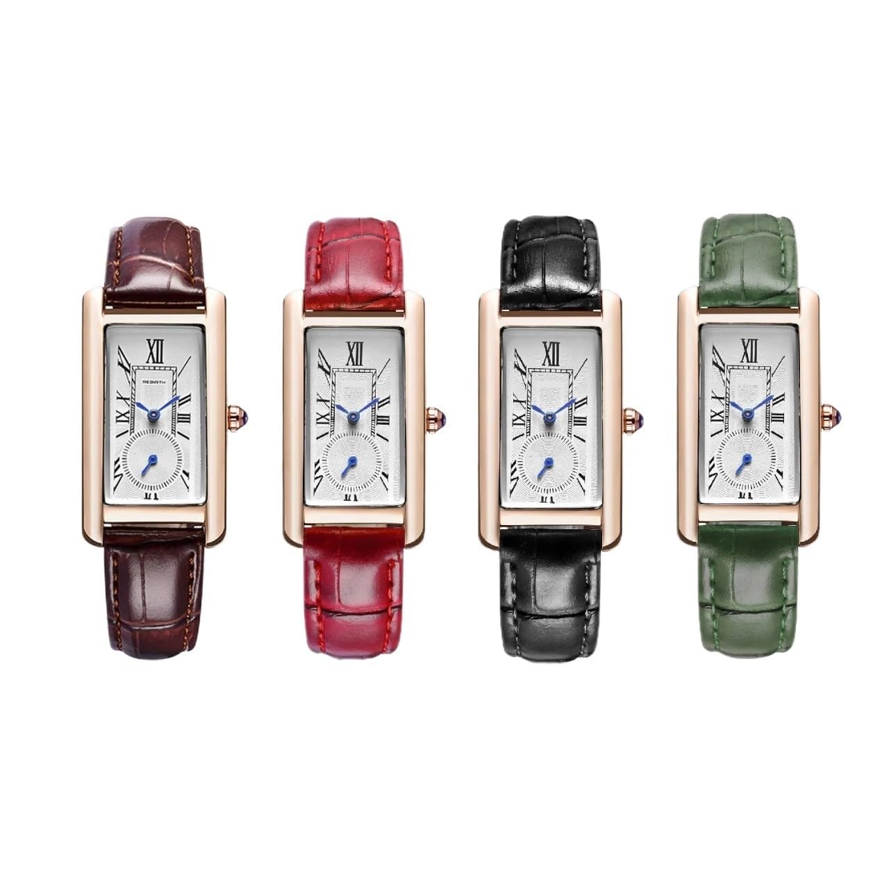 Eleganti orologi da polso da donna in pelle con orologio al quarzo retrò