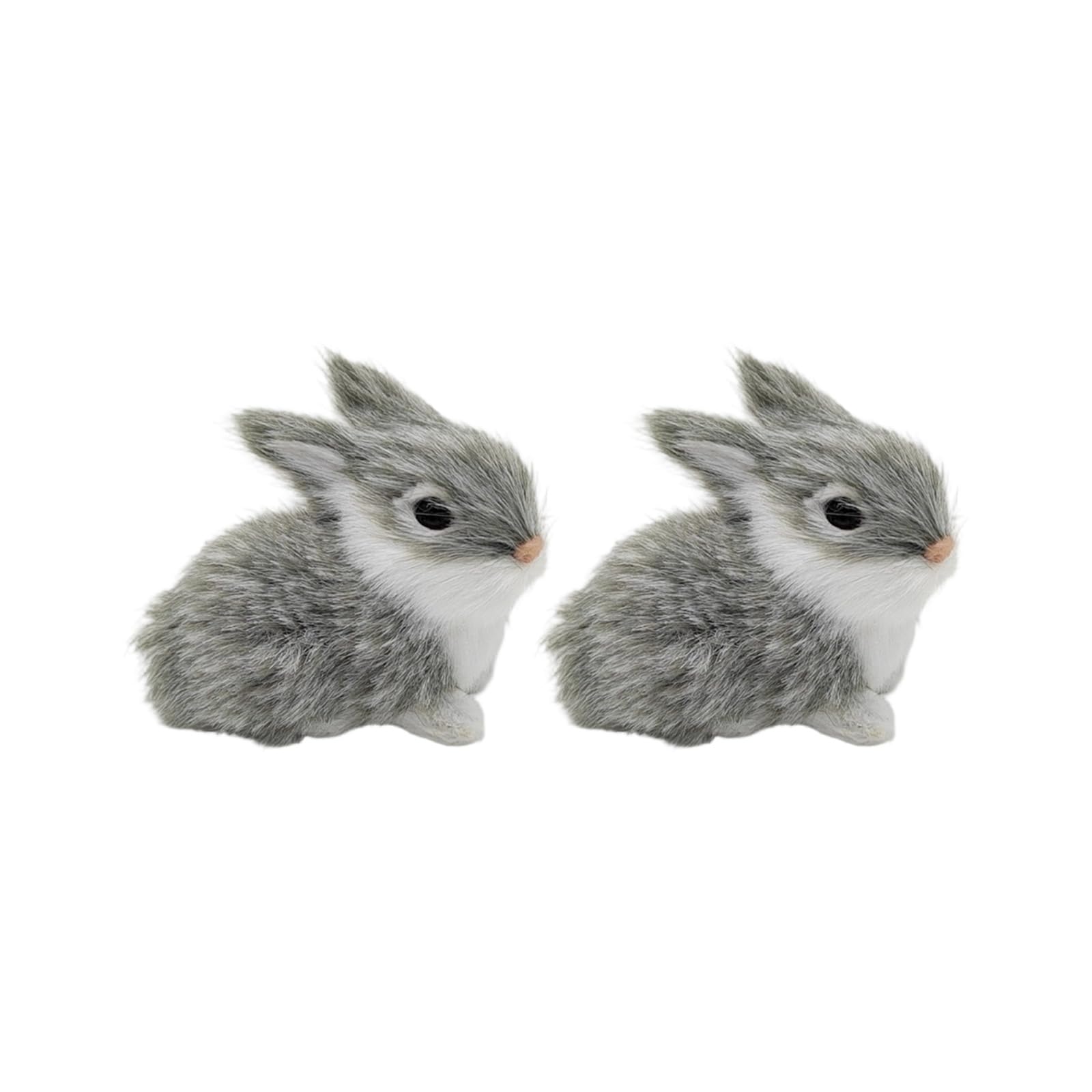 hogtnd Realistic Rabbit Statue, Stuffed Animal Ornament, Collectable, Car Decoration, Rabbit Stuffe