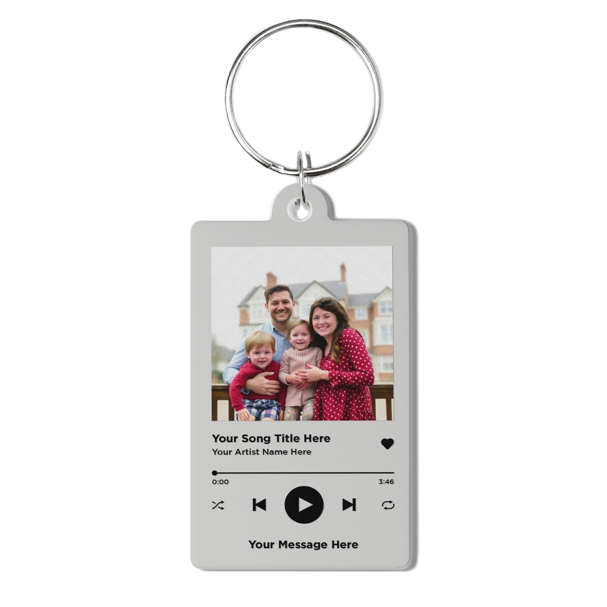 A1 Graphics Ltd Song Keychain Personalised Album Style Keyring Silver Music Boyfriend Girlfriend Valentines Music Love Birthday Wedding Christmas