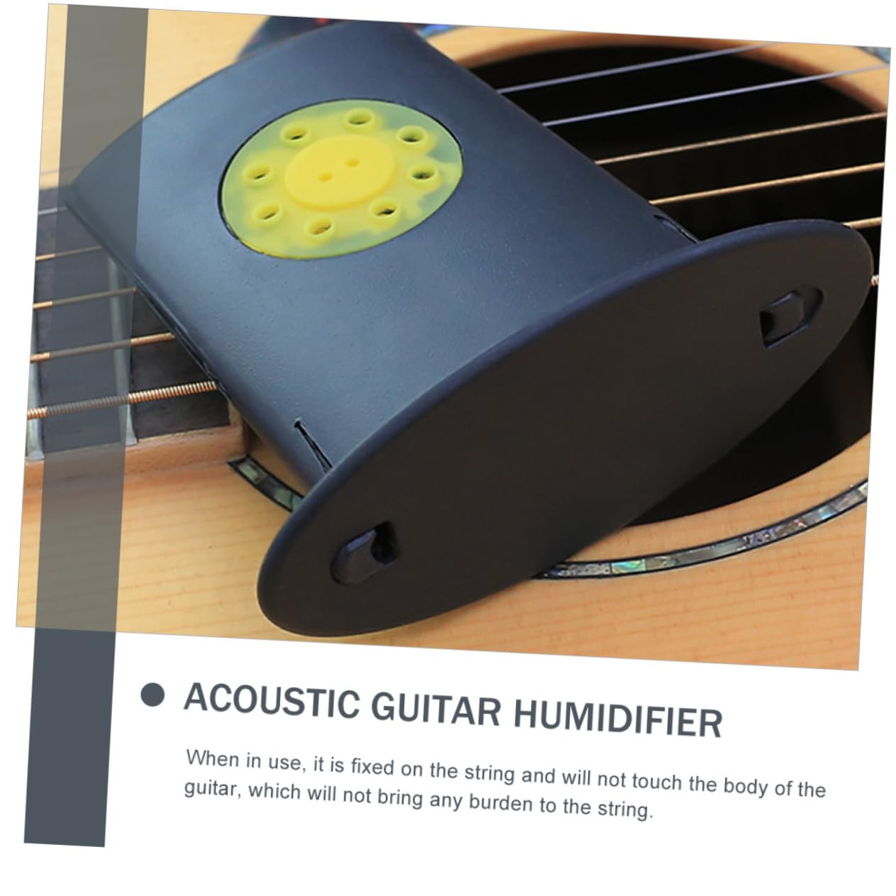 Abaodam Mini Humidificador De Guitarra (3 Unidades) Para Panel De Guitarra Con Orificio De Sonido Humidificador Portátil Regulador De Humedad De Guitarra Plástico Resistente.