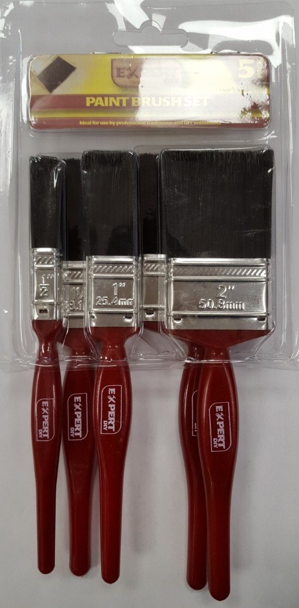 BRAND NEW 5 PIECE PAINT BRUSH HOME DIY PAINTING DECORATING ART KIT SET