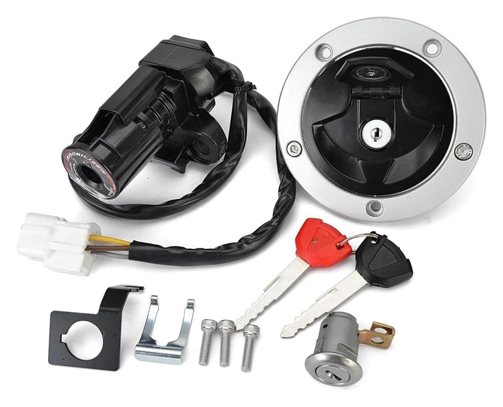 Cerradura De Encendido para Kawasaki para Ninja 1000 para ZX1000 2018-2019 27005-0608 Interruptor De Arranque Encendido Motocicleta Bloqueo Tanque Gasolina 2 Llaves