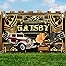 MELTELOT The Great Gatsby Themed Backdrop Banner, Retro Roaring 20's Party Art Decor 20s Birthday Adult Photography Background Happy 1st Birthday Wedding Decoration 6x4ft