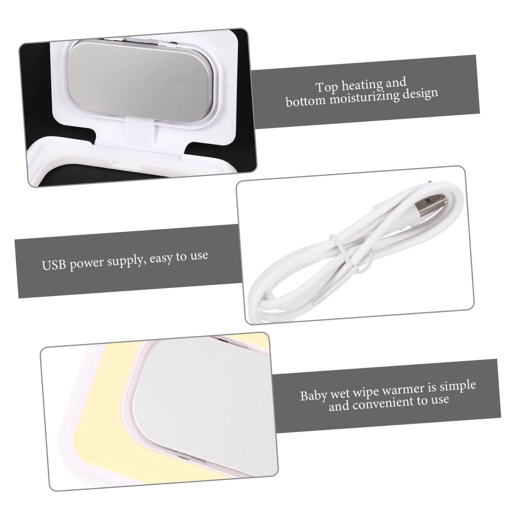 Ipetboom Chauffe-lingettes USB Portable pour Lingettes Humides Bébé