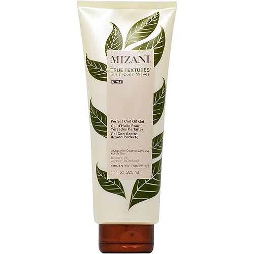 MIZANI True Textures Perfect Coil Oil Gel Defines Curls with Coconut Oil Paraben & Silicone-Free for Curly Hair, 11 Fl Oz