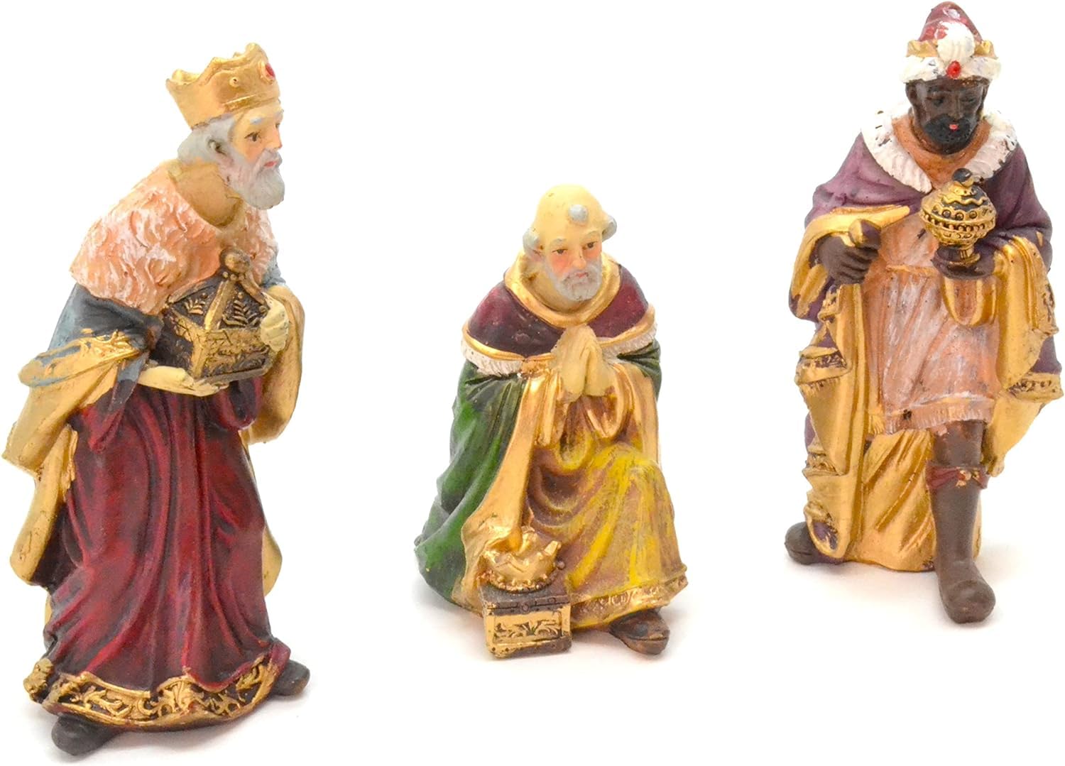 Z1 Men's Bronze 3 Wise Of Christmas Day. Wizards. 12 Cm Nativity Scene Set, Figurines, Animals, Birth Of Jesus. 3 Kings. Nativity Offices, God