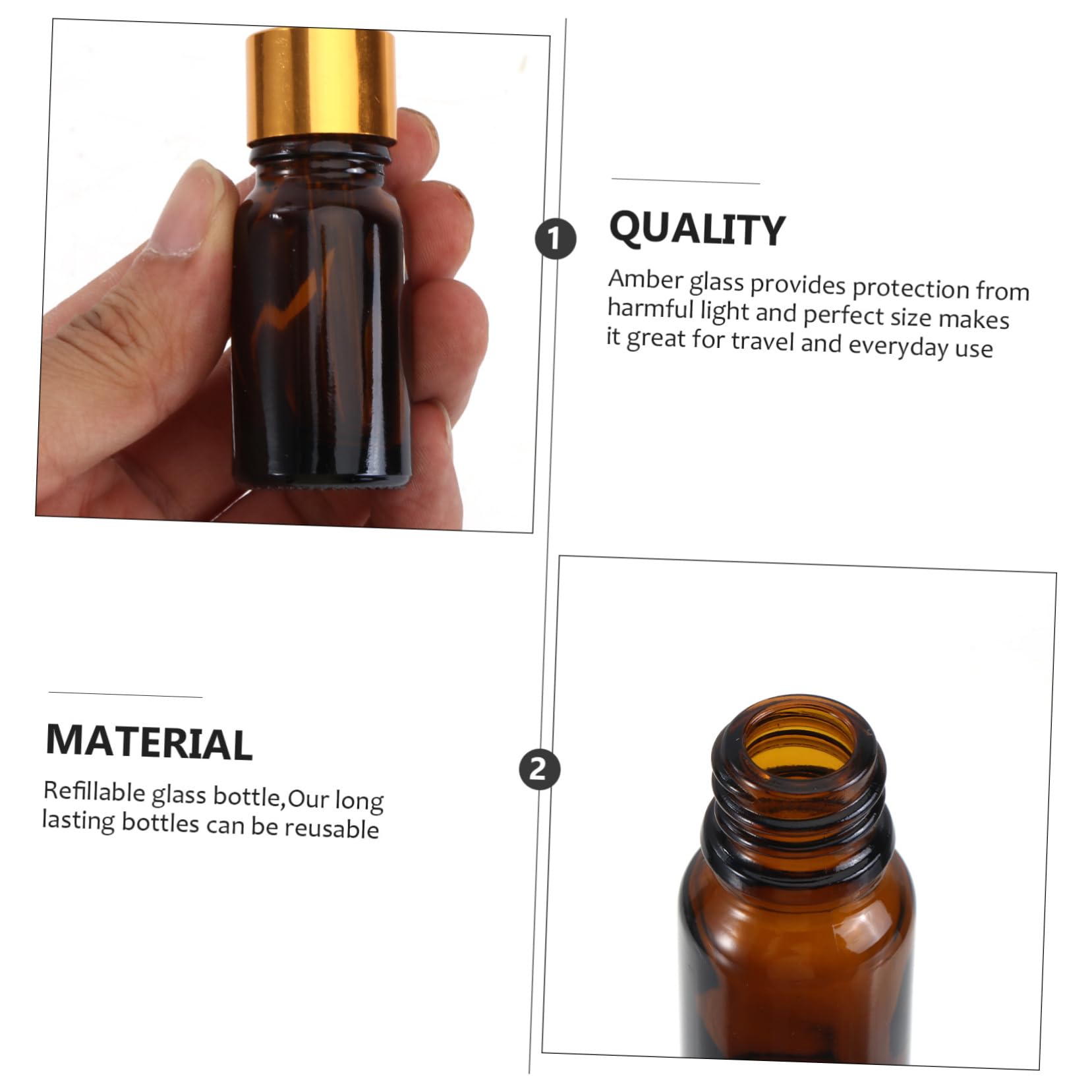 Amazon.co.jp: POPETPOP 10mlスポイト付き琥珀色エッセンシャルオイル