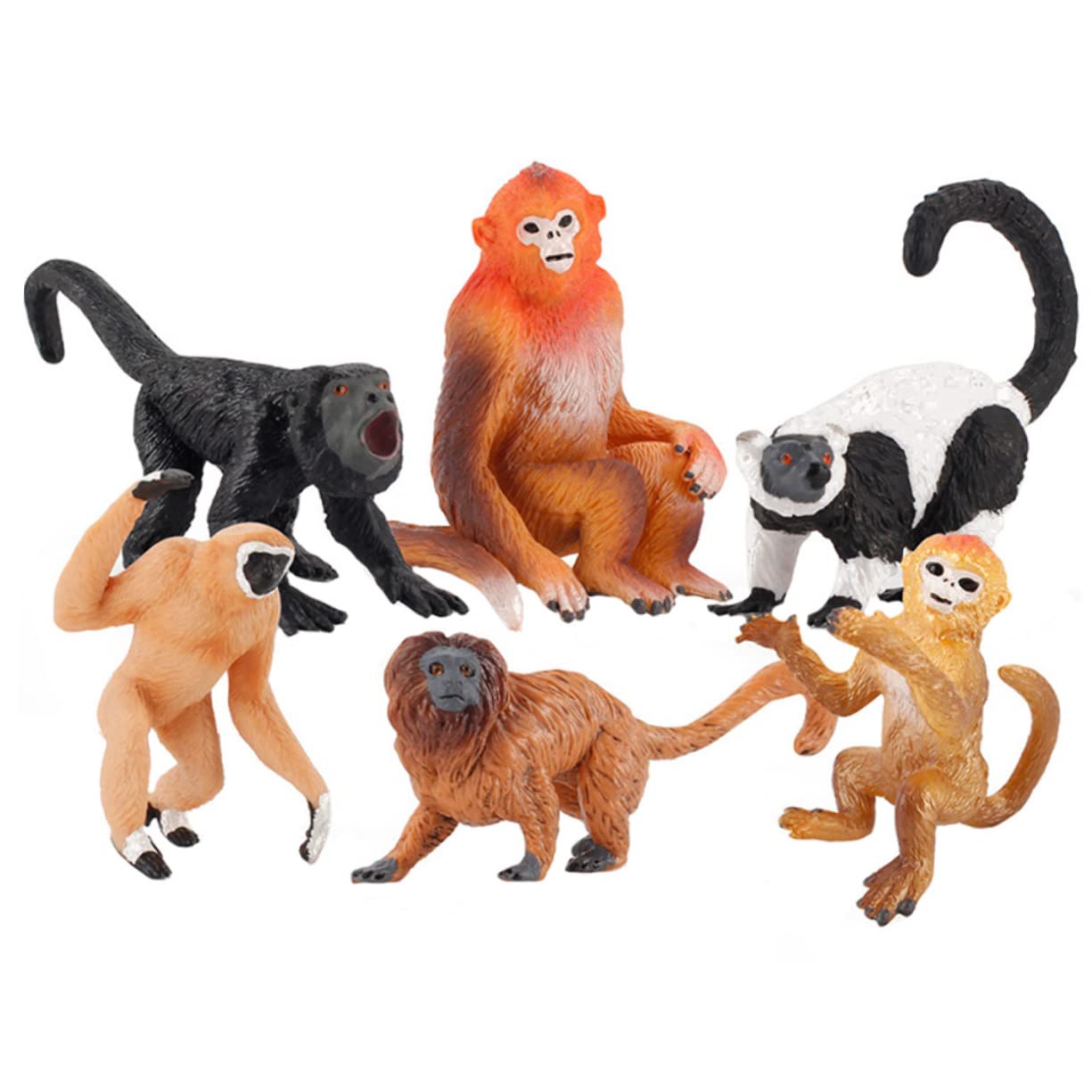 Amazon.co.jp: PHENOFICE 6個 モンキーモデル 子供のための猿の 