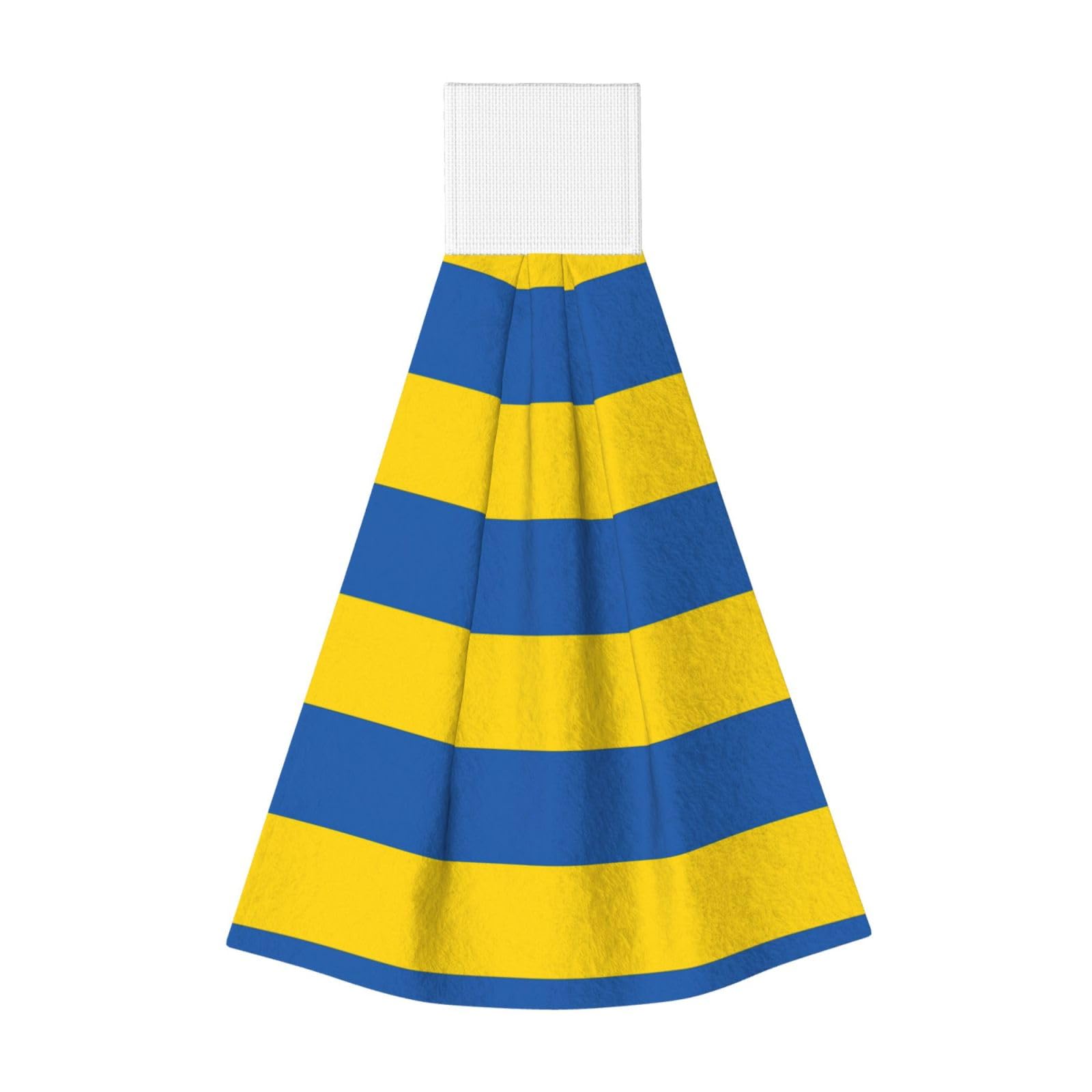 DUWAA Flag Of Ukraine Print Hanging Hand Towel Quick Dry Bathroom Towel Soft Kitchen Towel