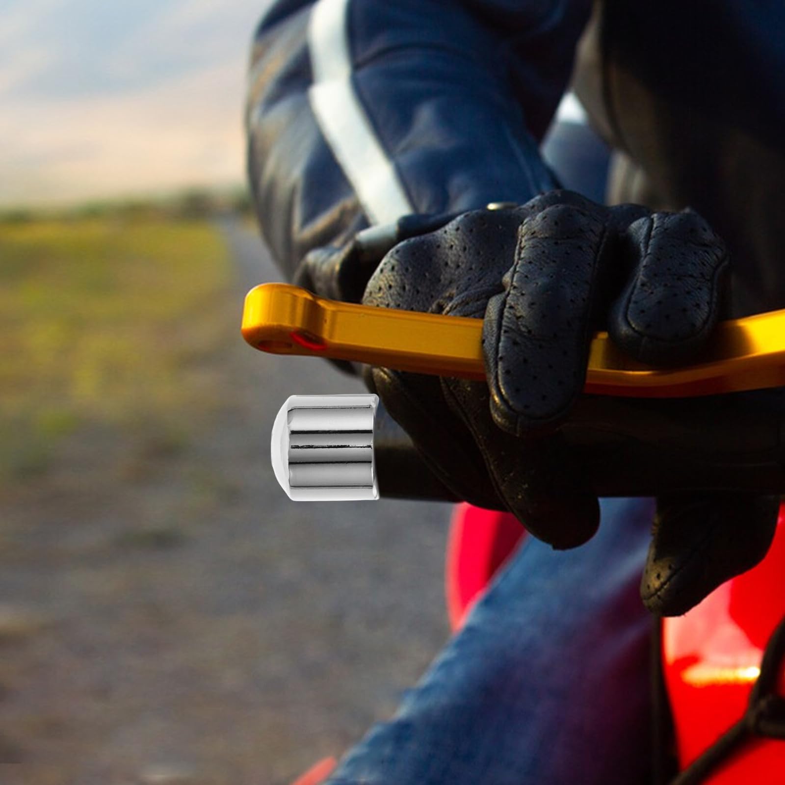 Tappi Manubrio Moto in Metallo Funzione Anti-Caduta e Facile Installazione, Accessori per Bilanciamento Manopole Motociclette