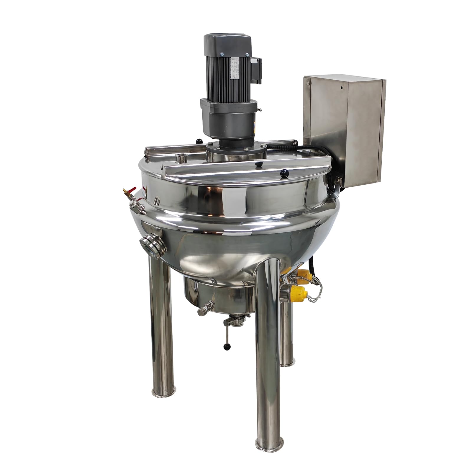 100L vertical encamisado hervidor comercial de acero inoxidable cocina sándwich vapor olla para procesamiento de alimentos 220V 8