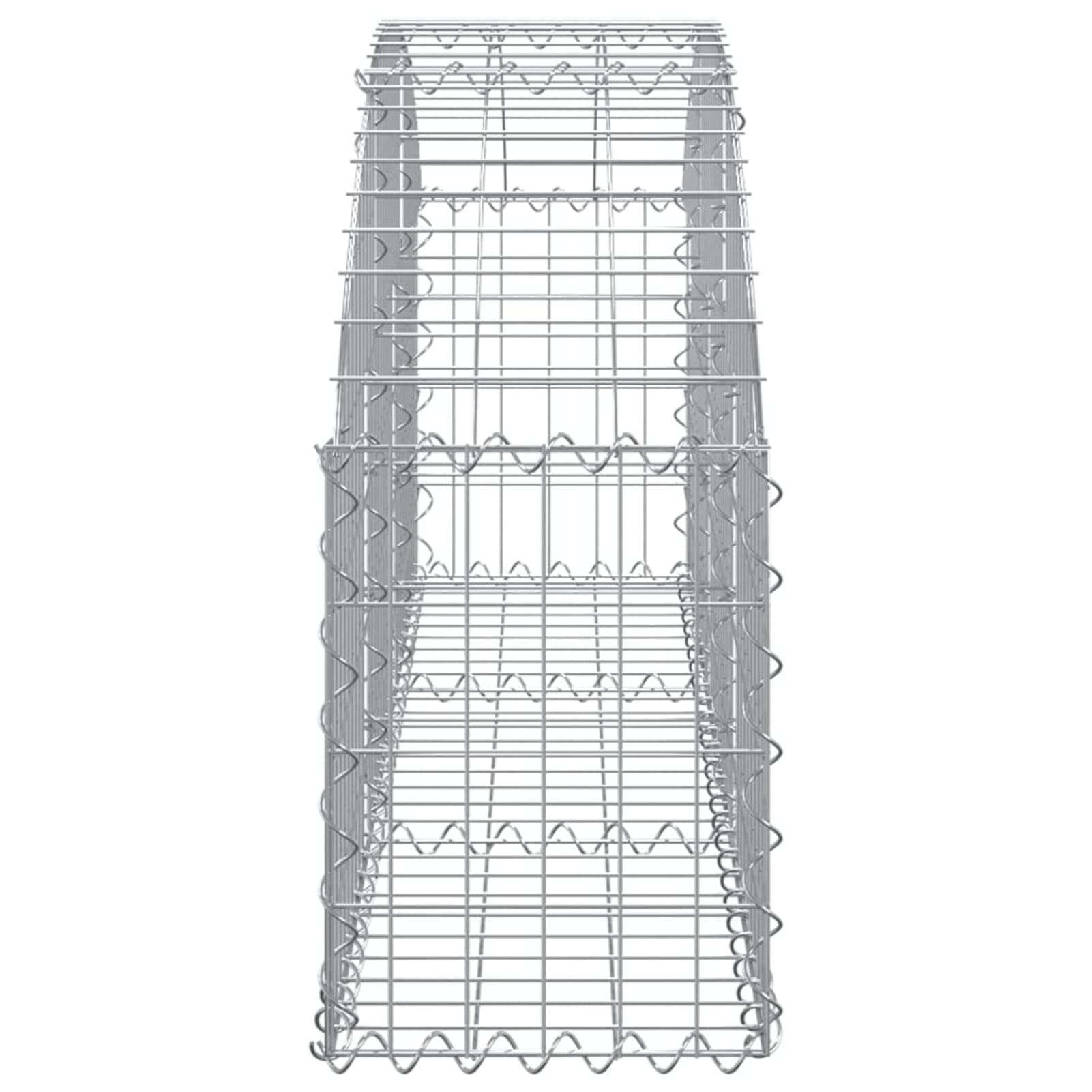 Cesto Gabbione ad Arco Gabbione per Sassi Gabbione con Letto Gabbioni Metallici Gabbioni Metallici per Pietre Gabbione Letto Rialzato 150x30x40/60cm Ferro Zincato Mobili per Interni/Esterni