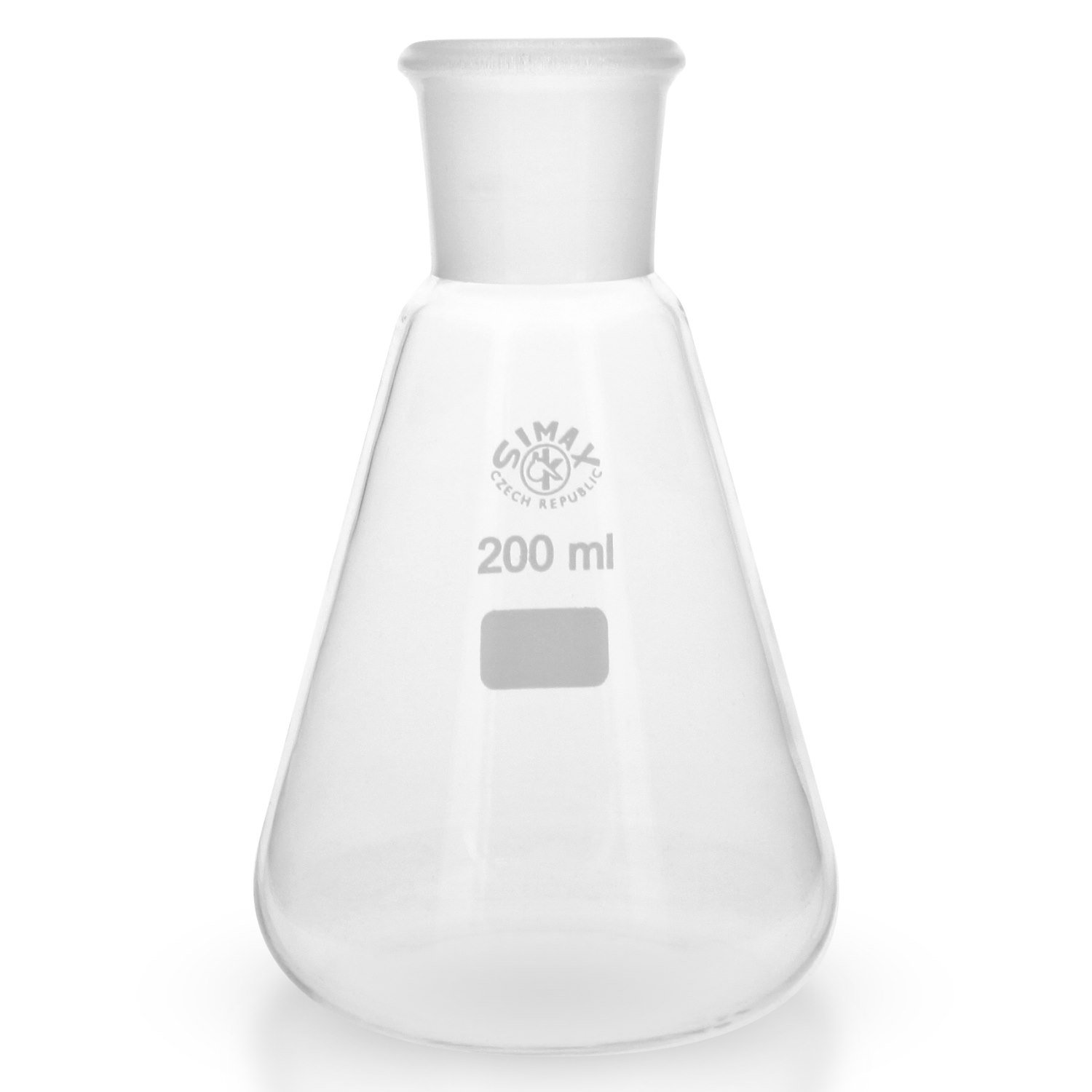 3x Erlenmeyerkolben 200ml mit Normschliff 29/32 aus hitzefestem Borosilikatglas 3.3 (Laborglas)