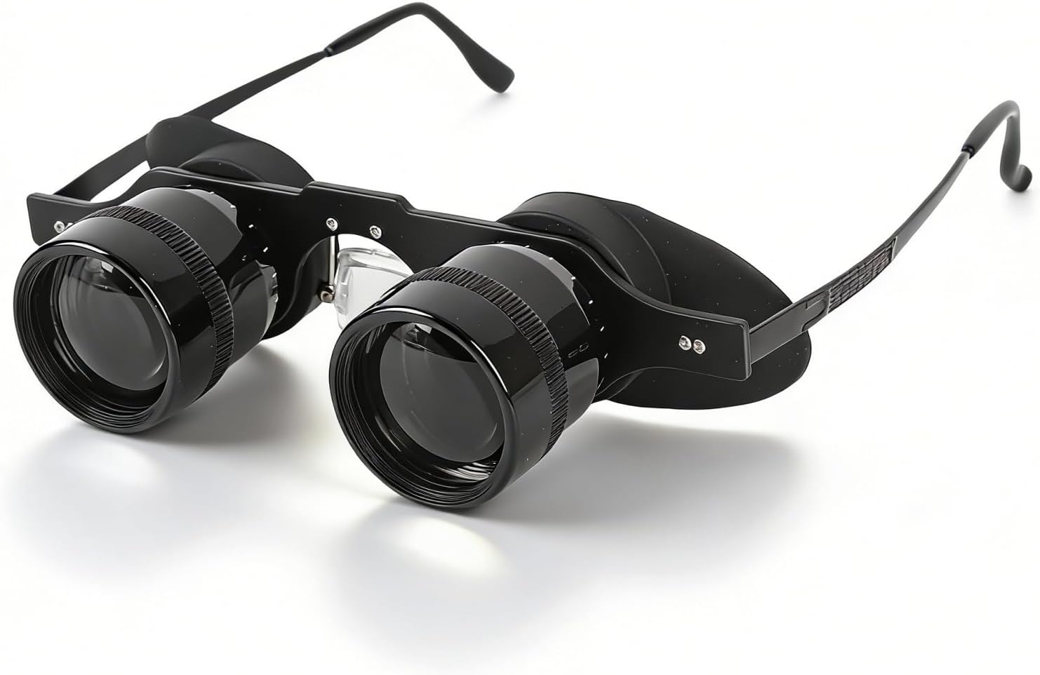 HandsFree Binocular Glasses for Fishing, 10X Opera Binocular Glasses with Storage Case, Multipurpose Folding Eyeglasses for Fishing Concert Events