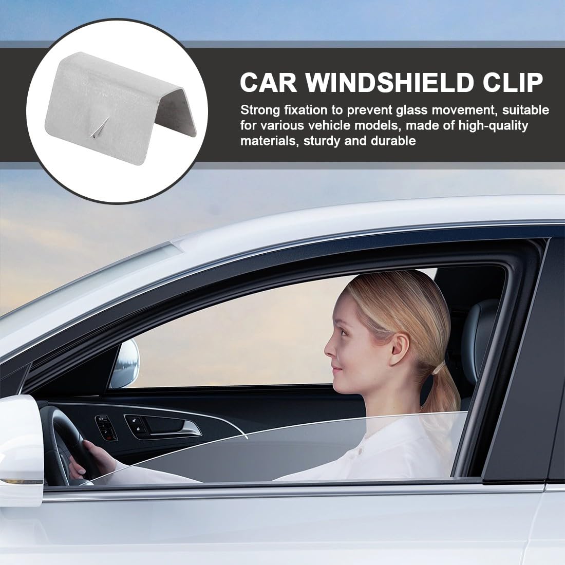 Deflettori Finestrini Auto,Wind Deflector Fitting Clip Auto,Windscreen Slot Fixing Deflettori Auto,Deflettori Auto, Clip Auto,Deflettori in Acciaio per Parabrezza Auto in Acciaio Inossidabile