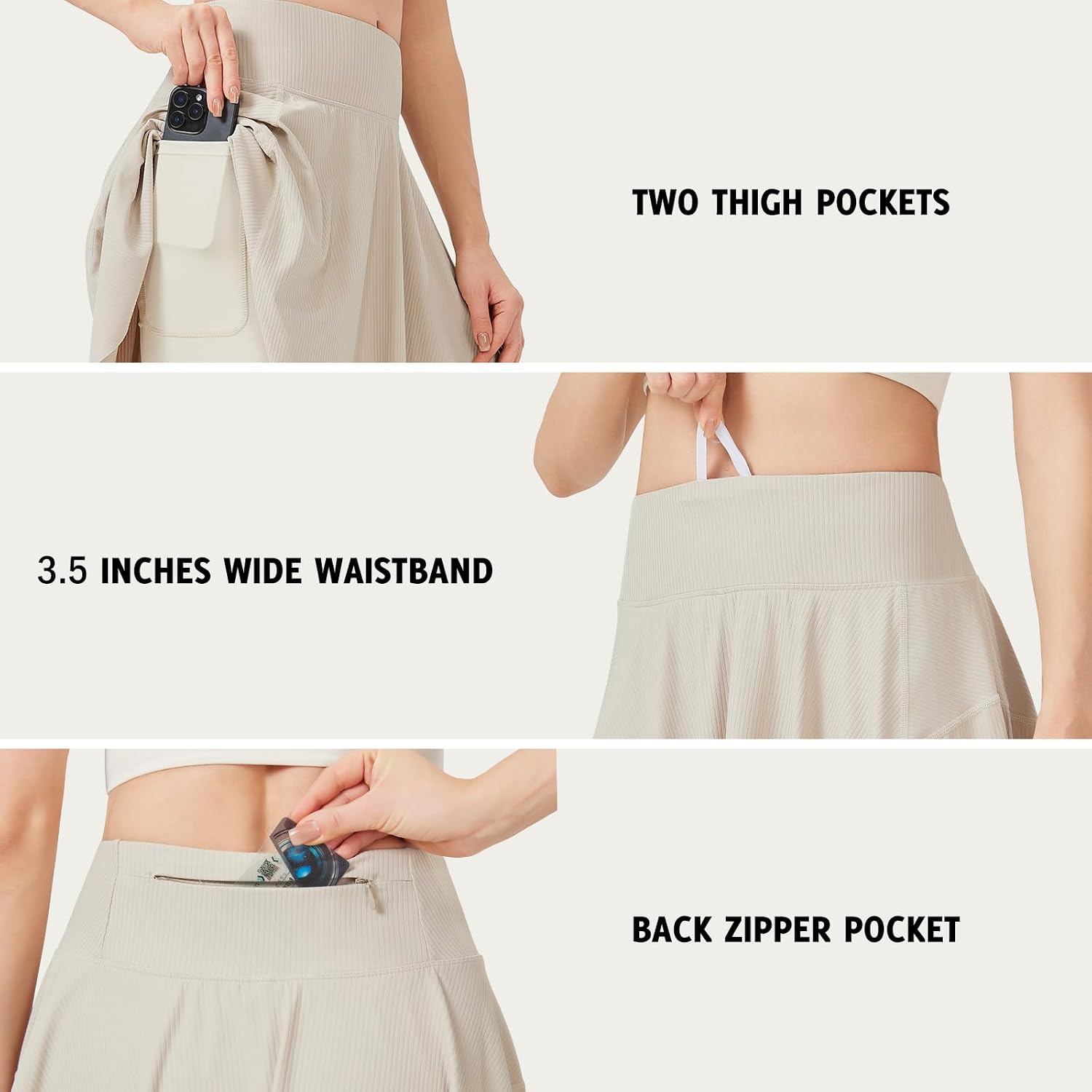 ANIVIVO Womens Tennis Skirt Athletic Golf Skorts for Women with Pockets Running Workout Skorts Skirts for Summer High Waisted