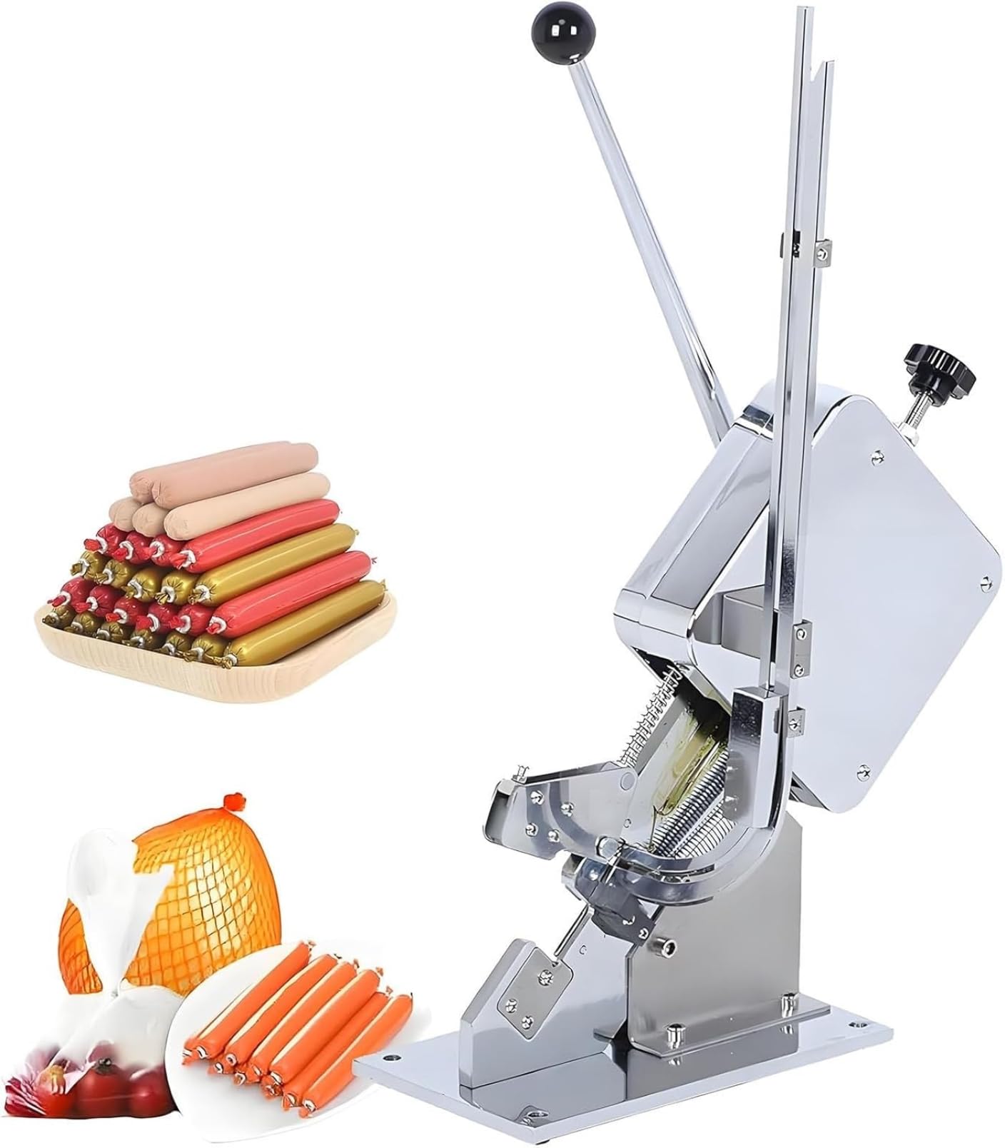 ZHJOPP Manual U-Shape Sealing Machine, Commercial Sausage Clipper Clipping Machine, Sleeve Diameter 50–120mm