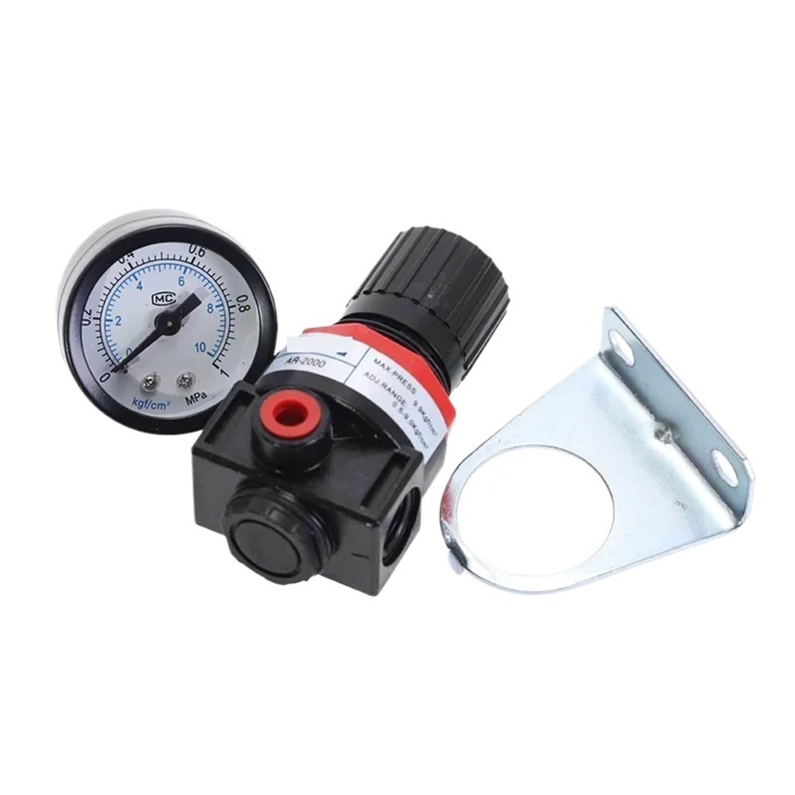 Régulateur de pression d'air AR2000 réglable pour compresseur avec raccord PC12mm