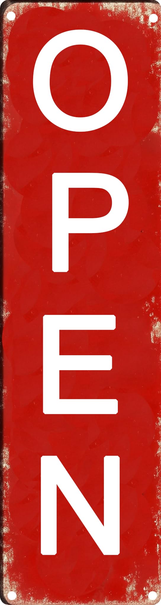 Peiyeety A004 Vintage Metal Tin Sign Open Vintage Sign, Retro Wall Decor For Home, Bar, Garage, Cafe, Man Cave, Shop, Store, Rustic Wall Art For Indoor And Outdoor Decoration, 4X16 Inch