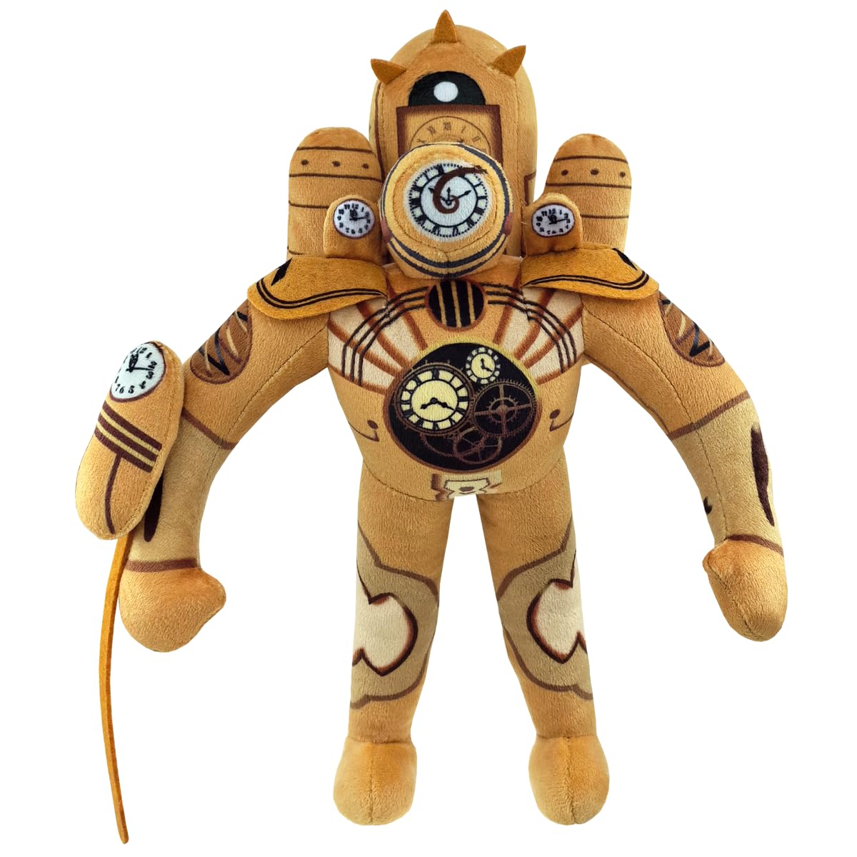 WESOPAN Skibidi Plush, 11 inch Toilet Speakean Cameraman Speakerman Titan Tv man Bosses Plushies Toy, Stuffed Plushie Doll Toys Collectible Gifts for Kids Fans Aldults Birthday (Titan Clockman)